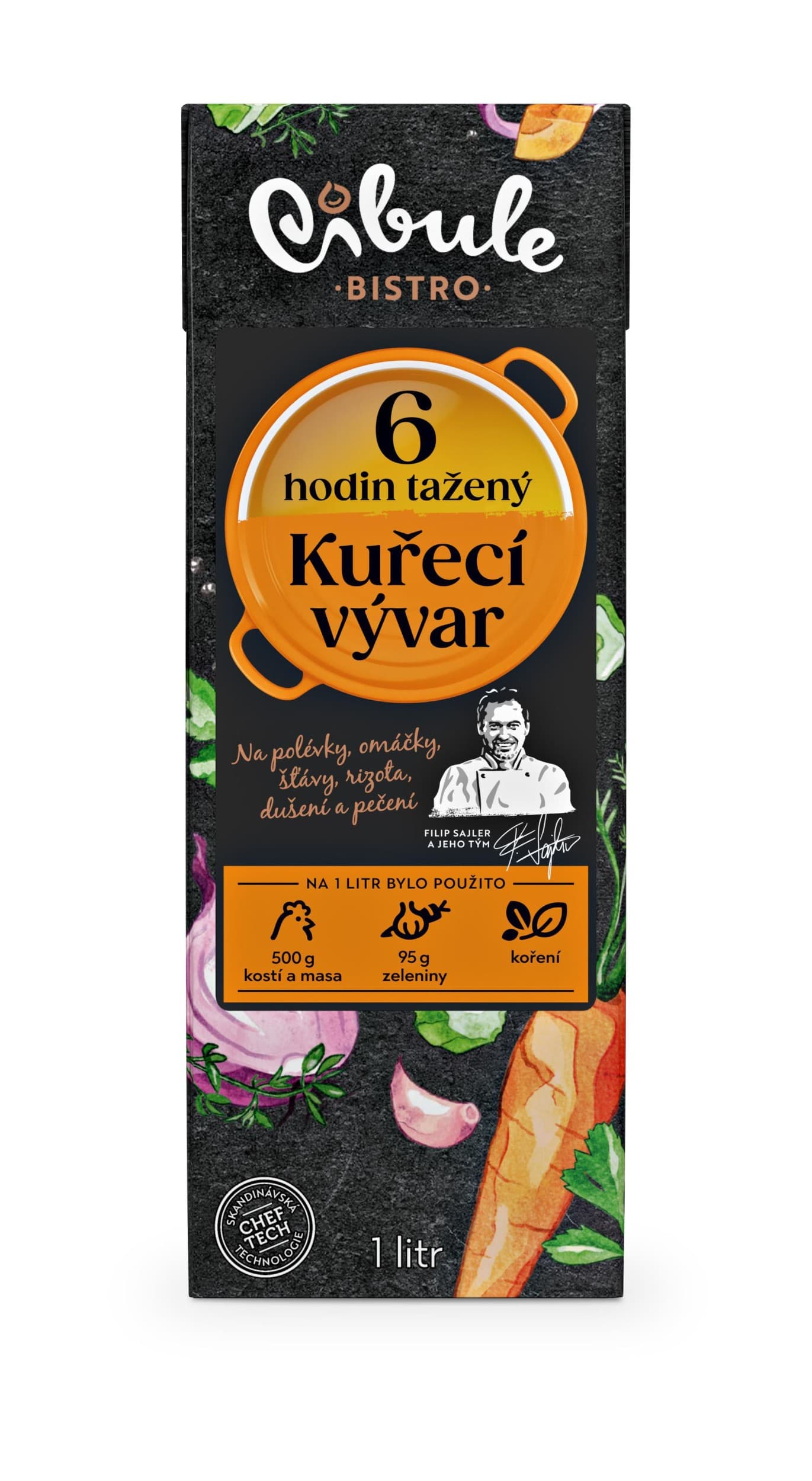 Cibule bistro, Kuřecí vývar 1l