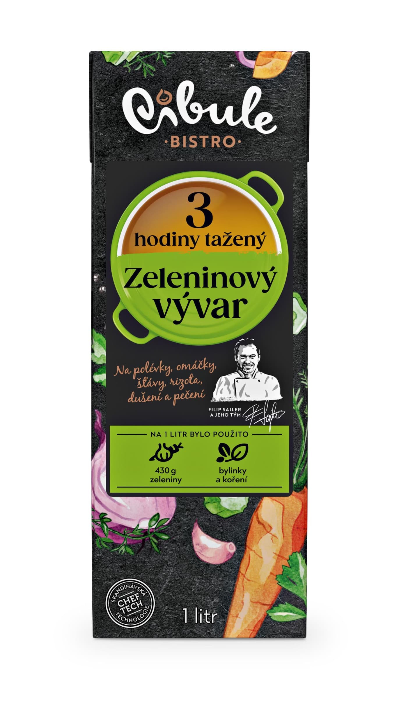 Cibule bistro, Zeleninový vývar, 1l