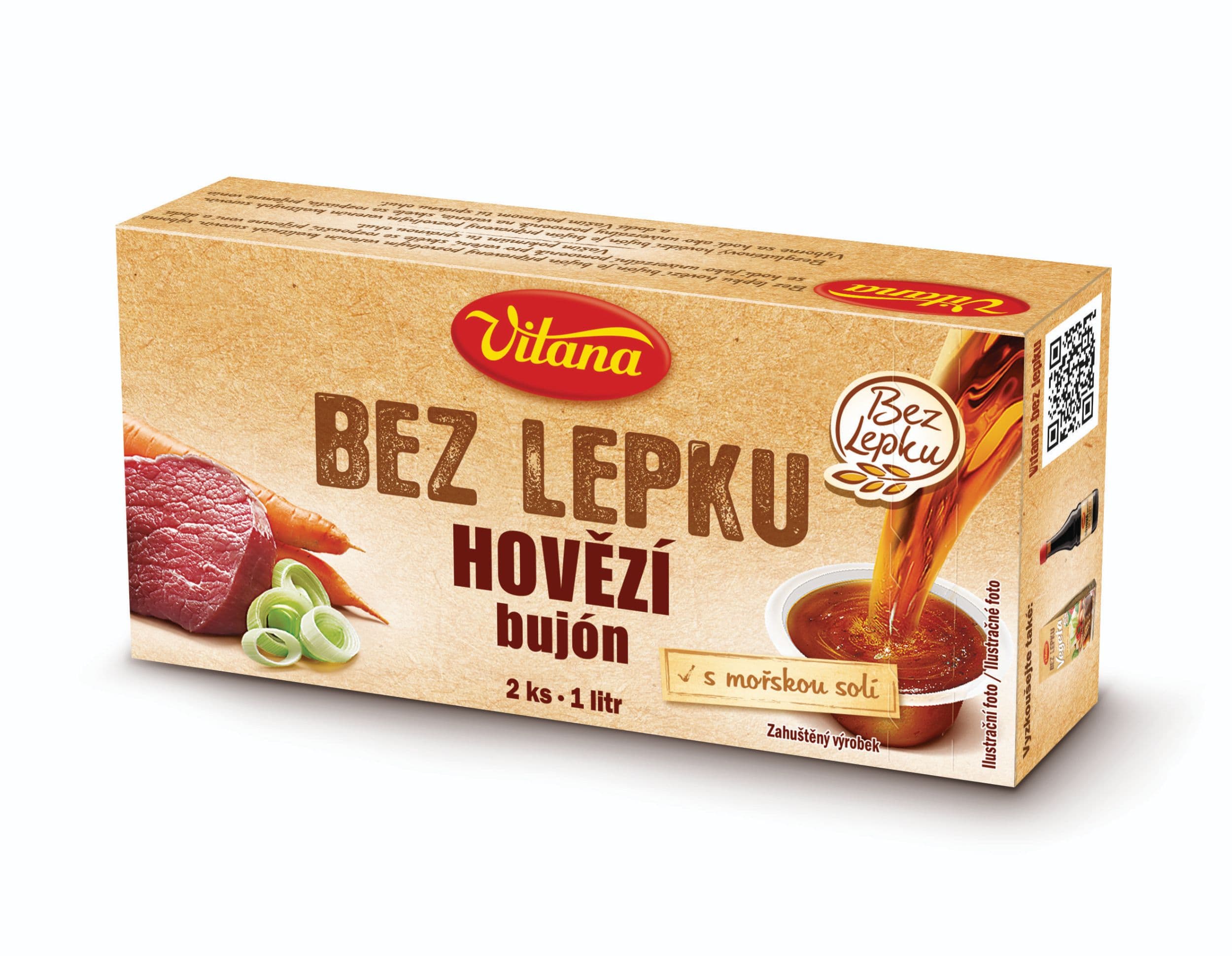 Vitana Hovězí bujón bez lepku 2ks 56 g