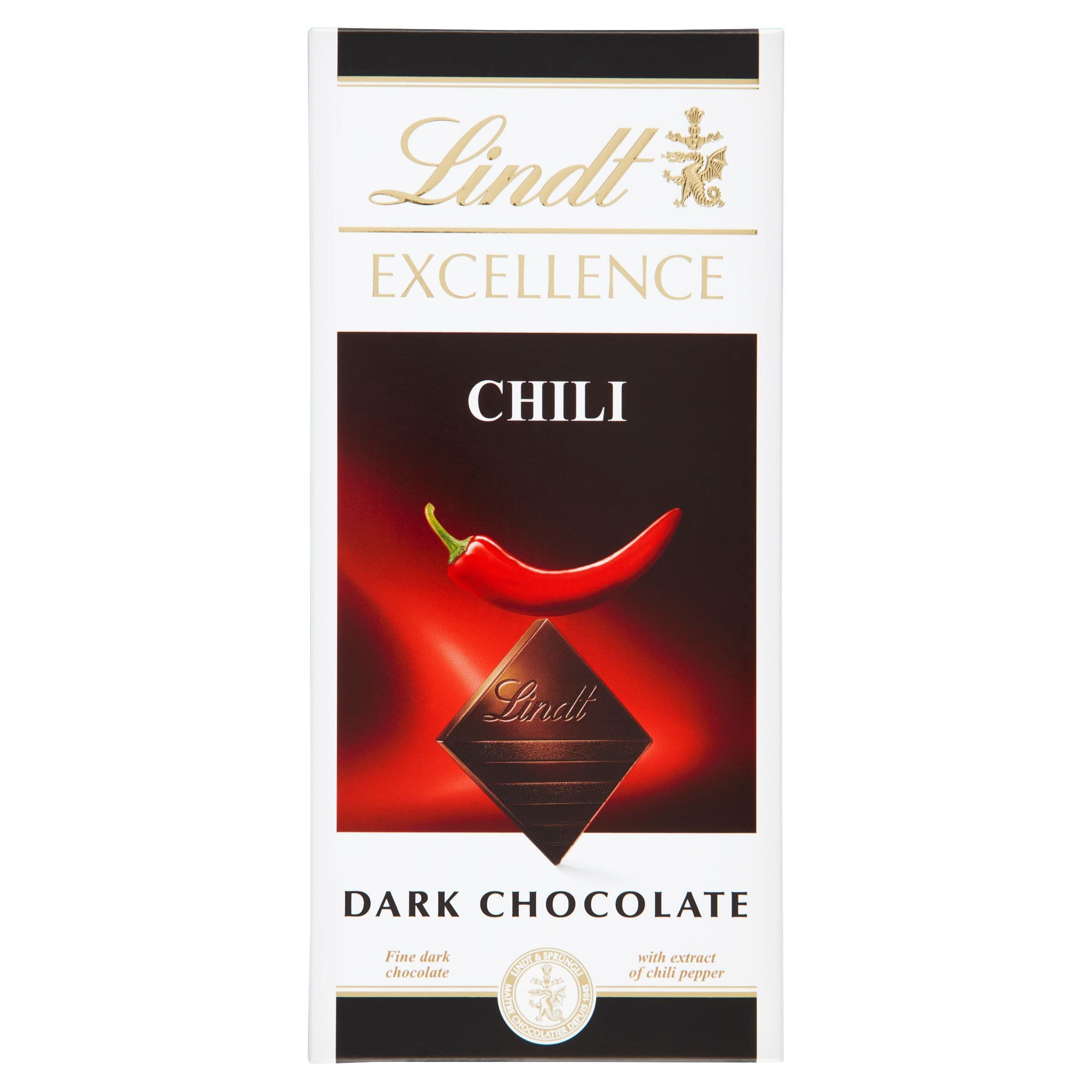Lindt Excellence Hořká čokoláda s chilli extraktem 100 g