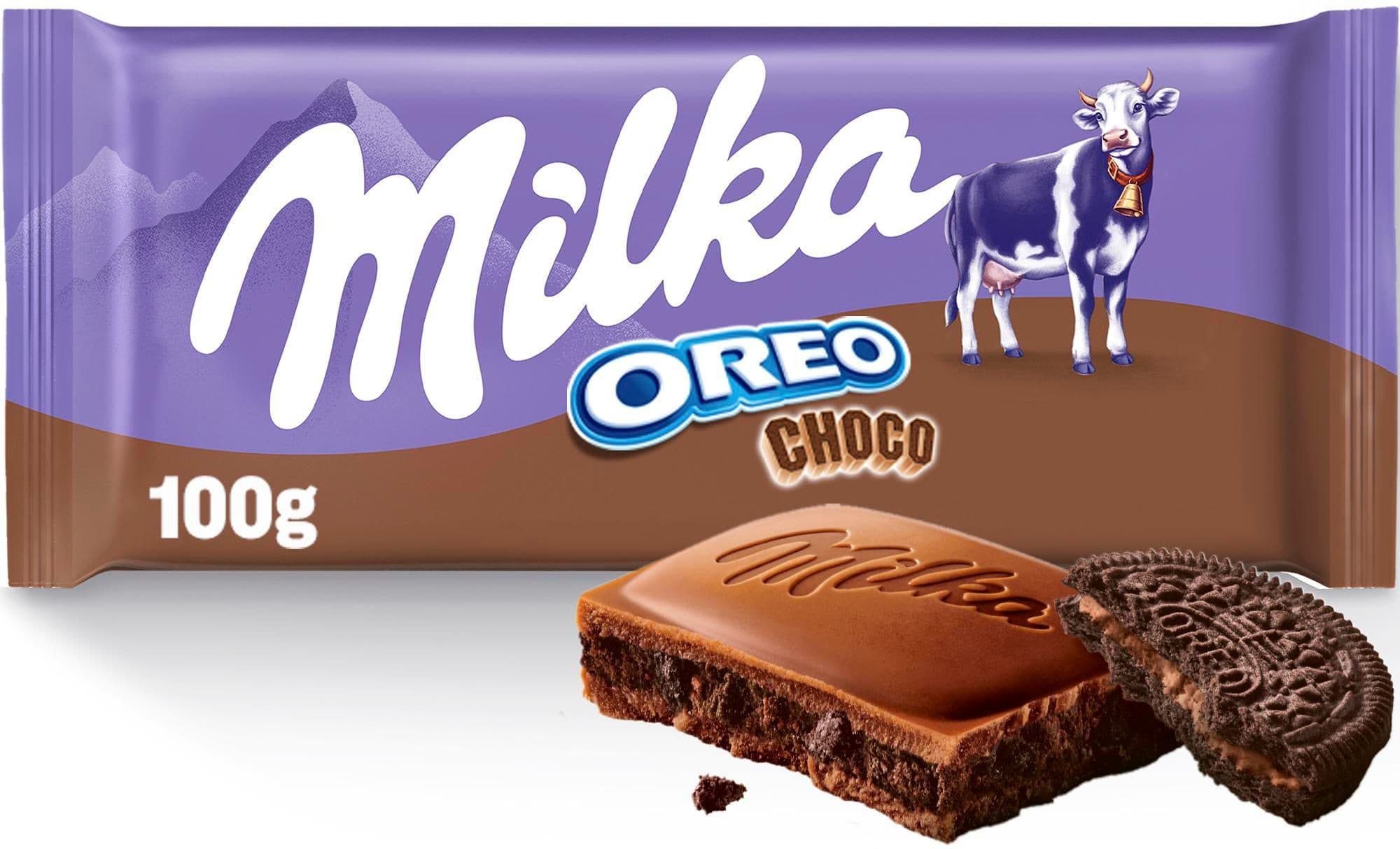 Milka Oreo Choco mléčná čokoláda, náplň kakao a sušenky 100g