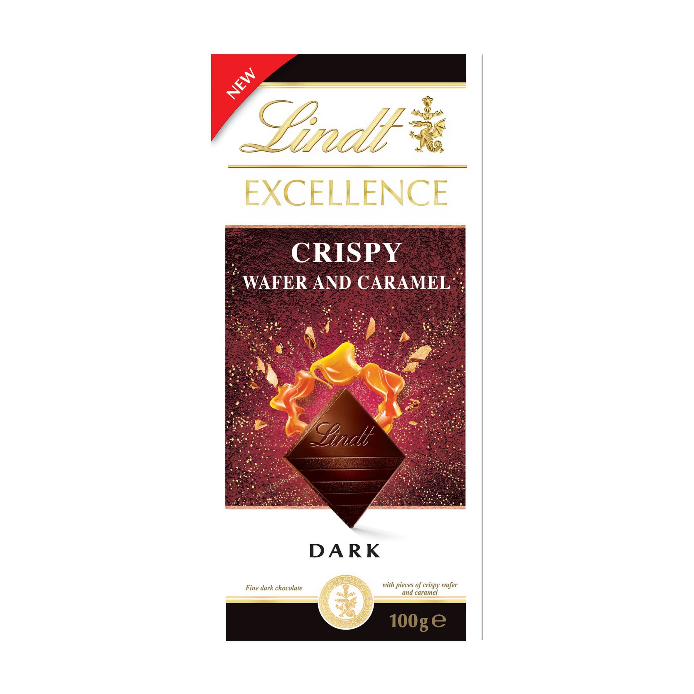 Lindt Excellence hořká se sušenkou a karamelem 100g