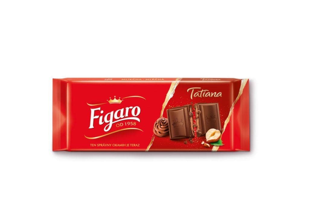 Figaro Tatiana mléčná čokoláda s lískooříškovou náplní 90g