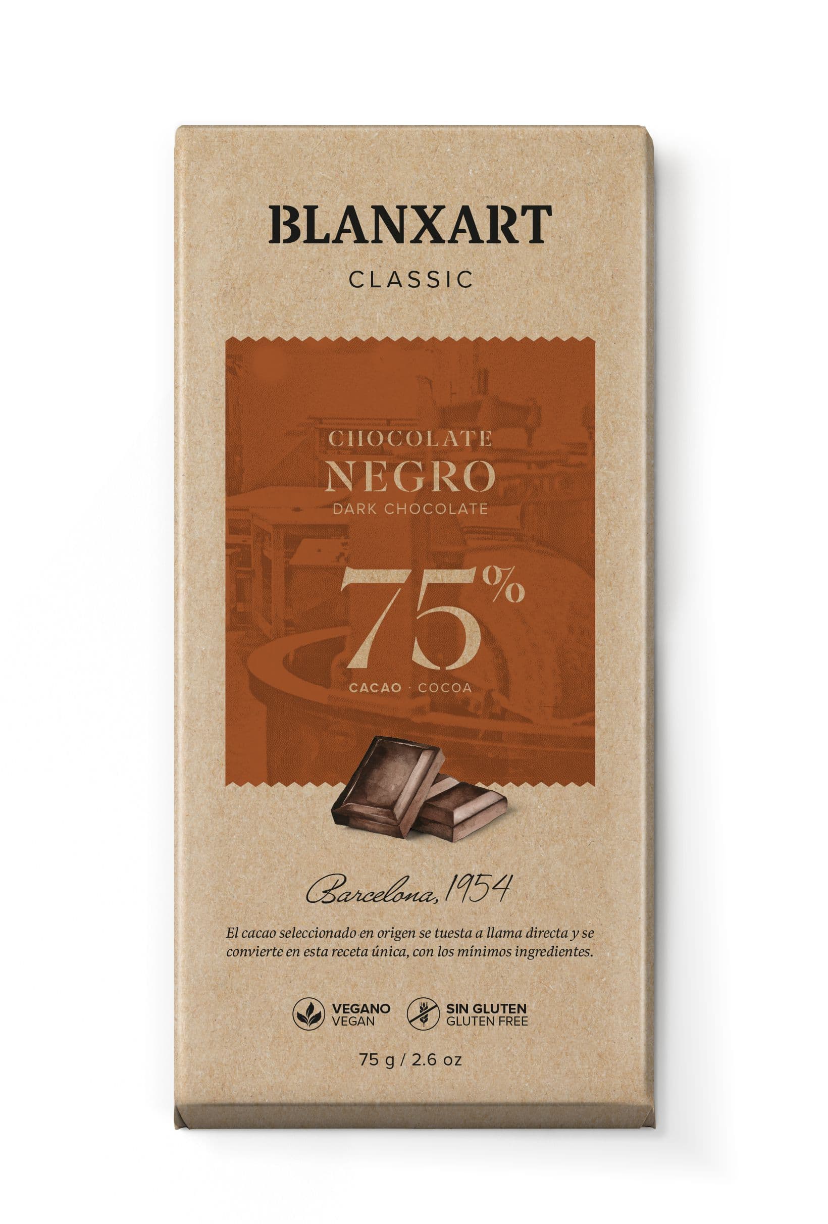 Hořká 75% čokoláda 75g