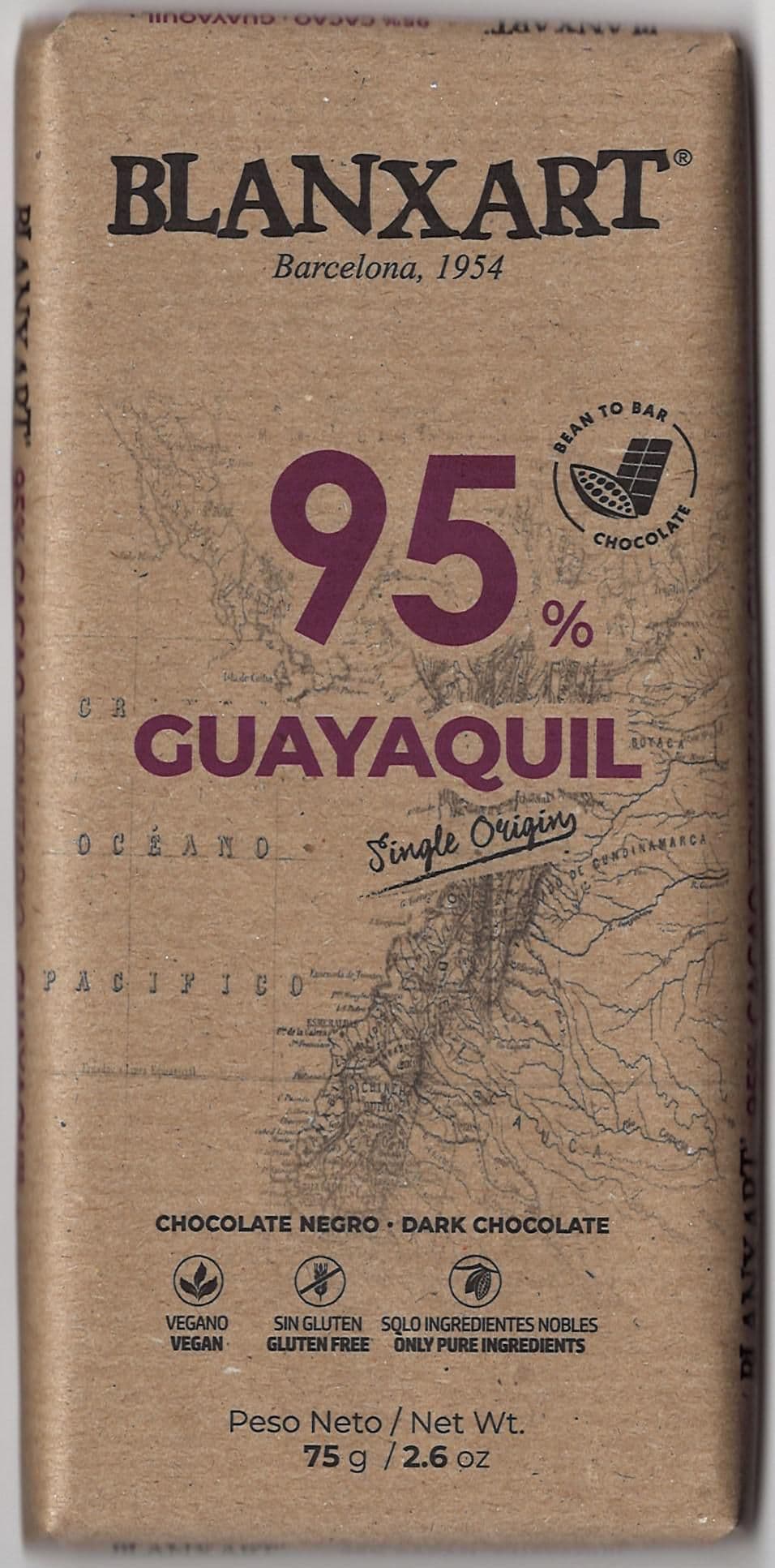 Blanxart Guayaqil 95% hořká čokoláda 75g