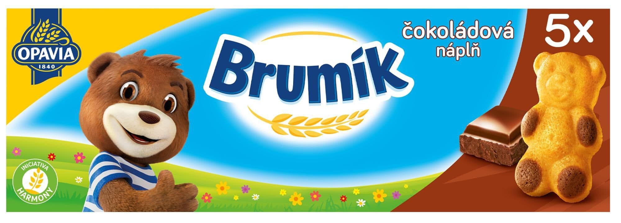 Opavia Brumík Čokoládová náplň jemné pečivo 150g