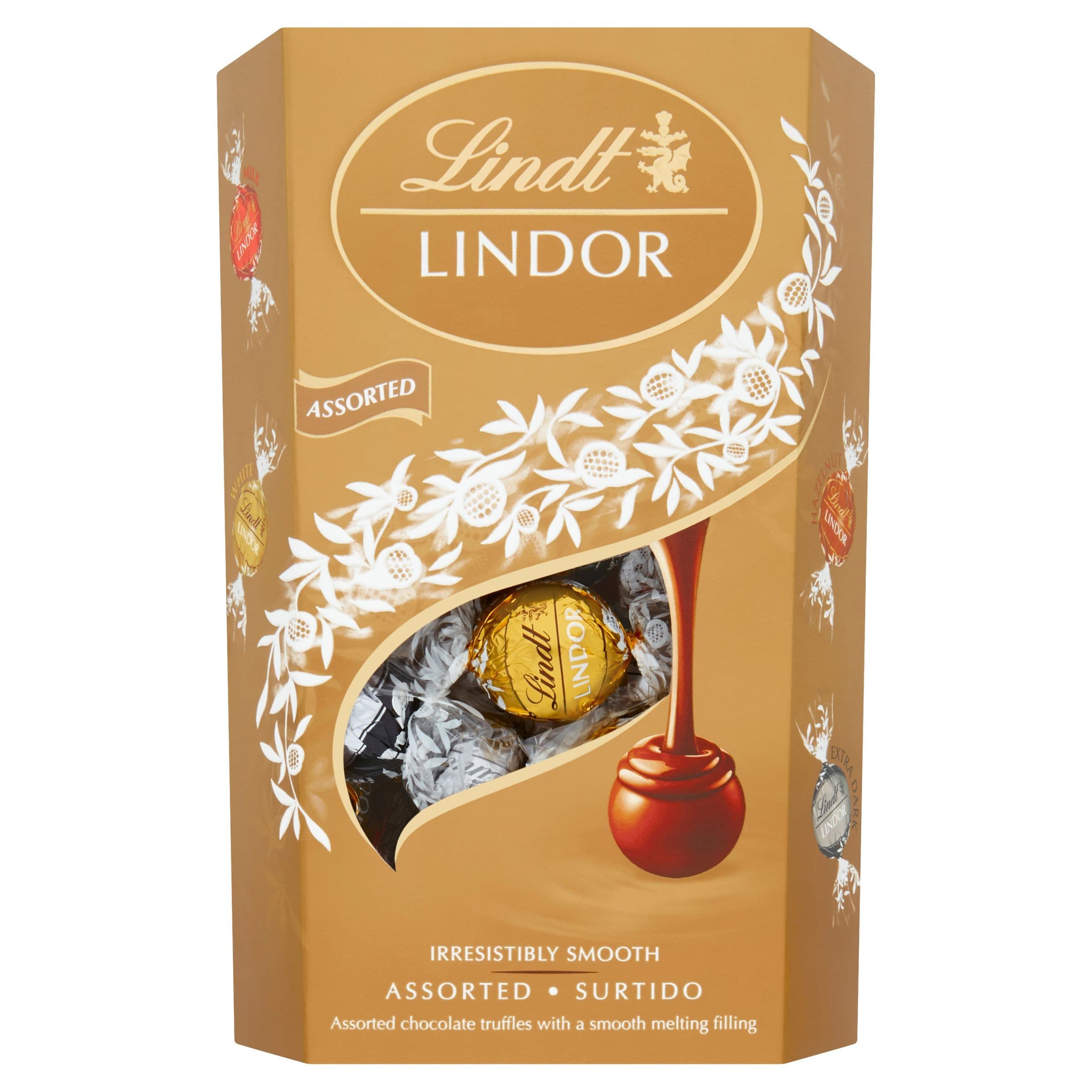 Lindt Lindor Směs čokoládových bonbónů s jemnou krémovou náplní 337 g