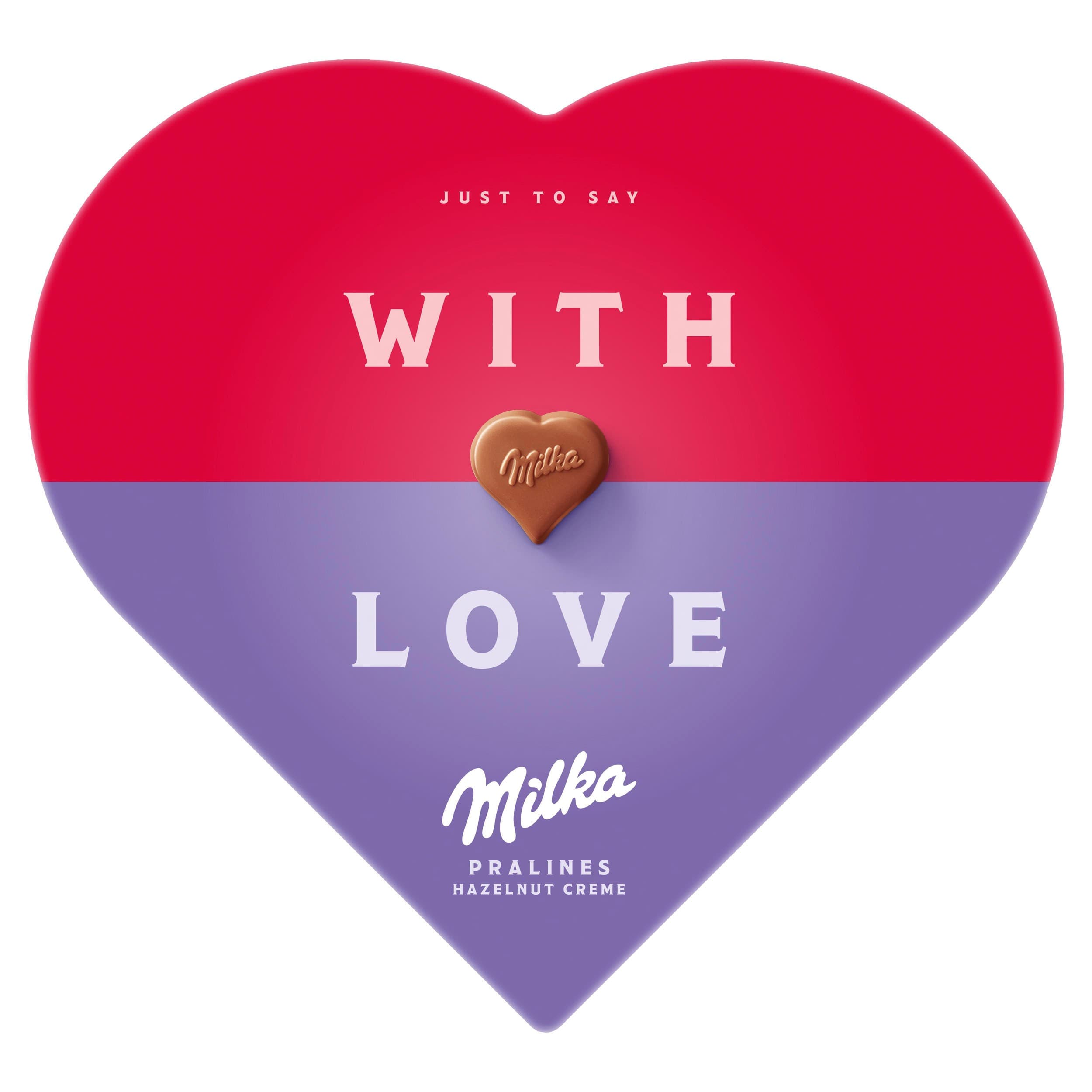 Milka I Love Milka bonboniéra, lískooříšková náplň 165g