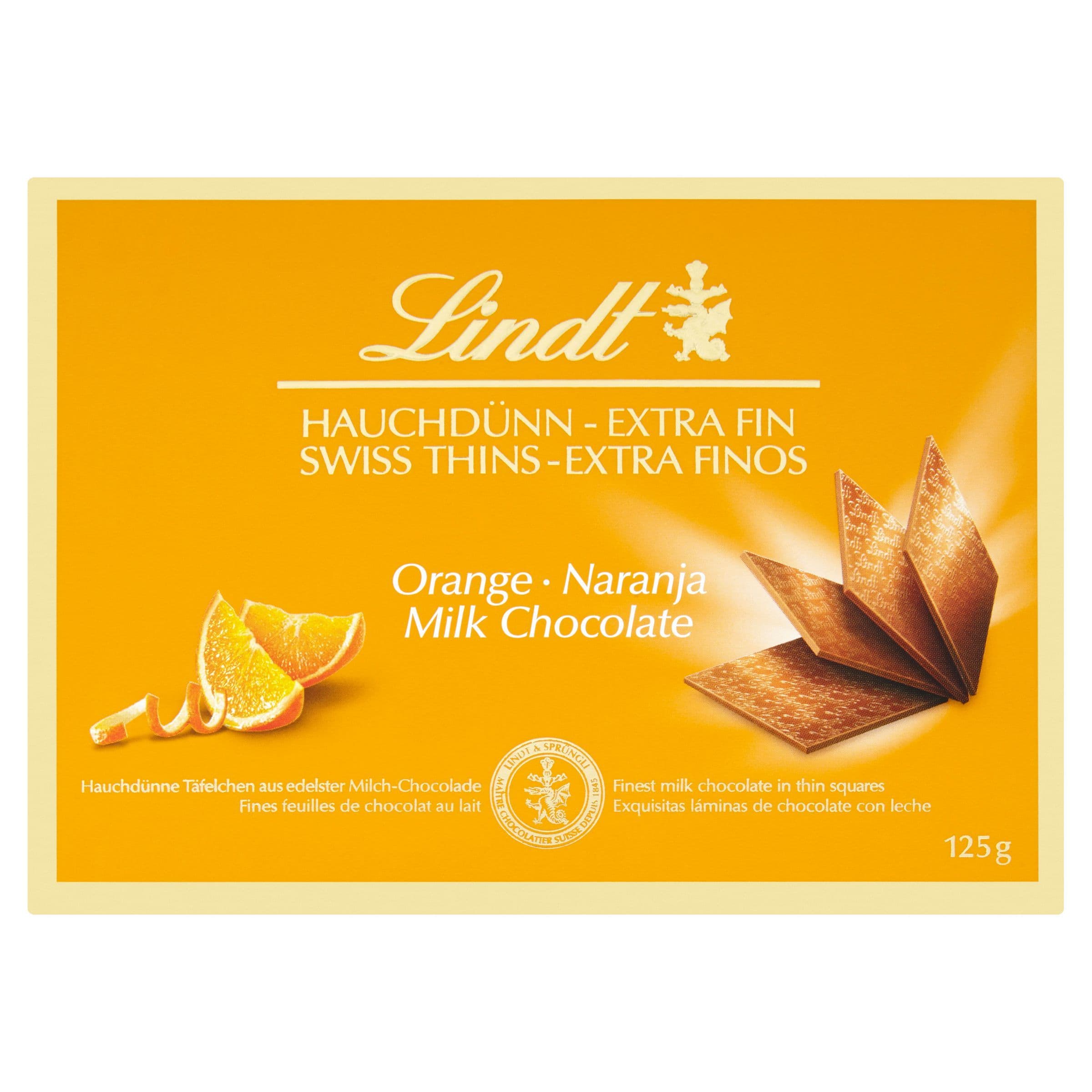 Lindt Thins Orange 125 g