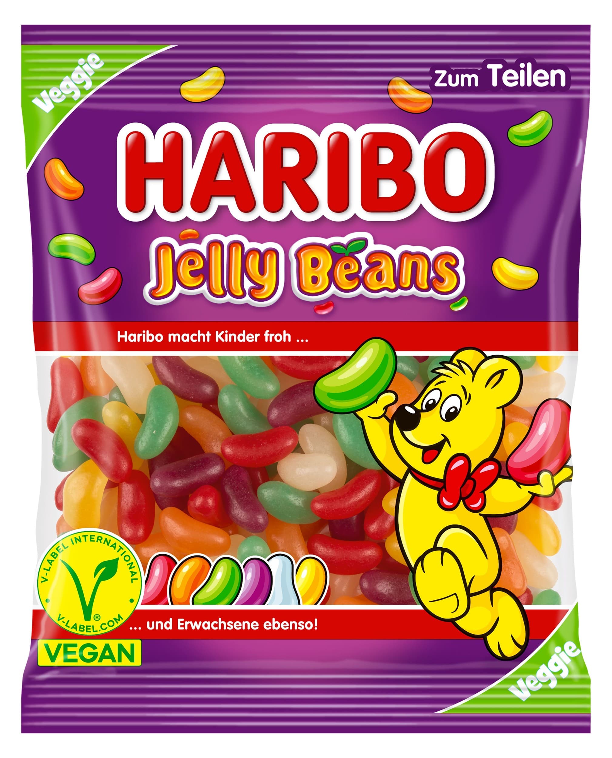 Haribo Jelly Beans Cukrovinky dražé s želé náplní 80g