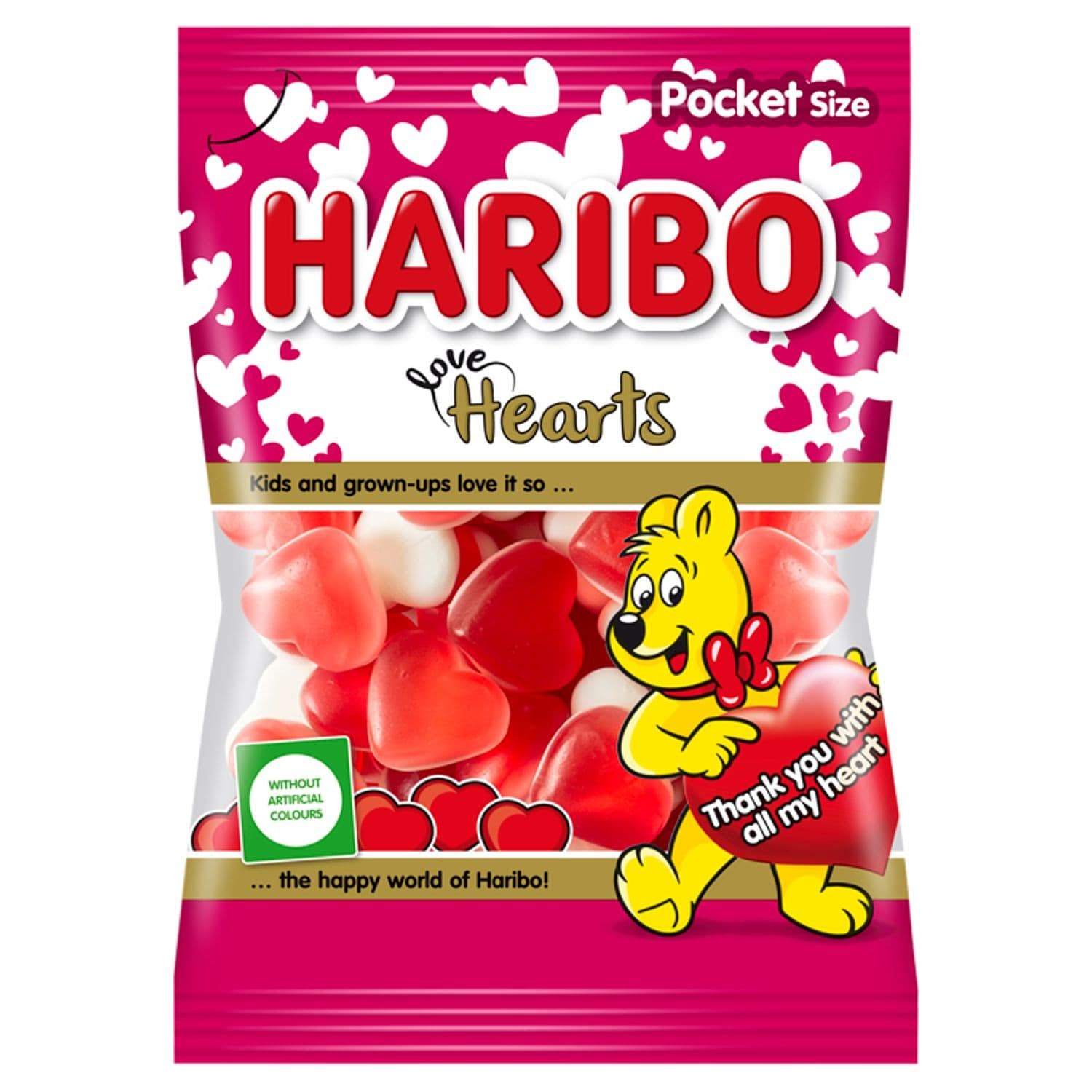 Haribo Love Hearts želé s ovocnou příchutí 80g