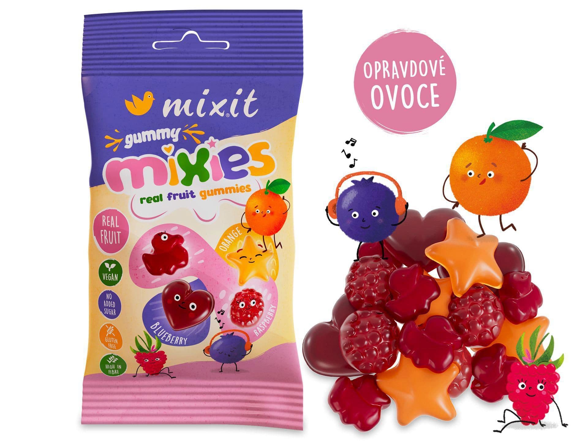 Ovocné Mixies - přírodní želé bonbony 30g