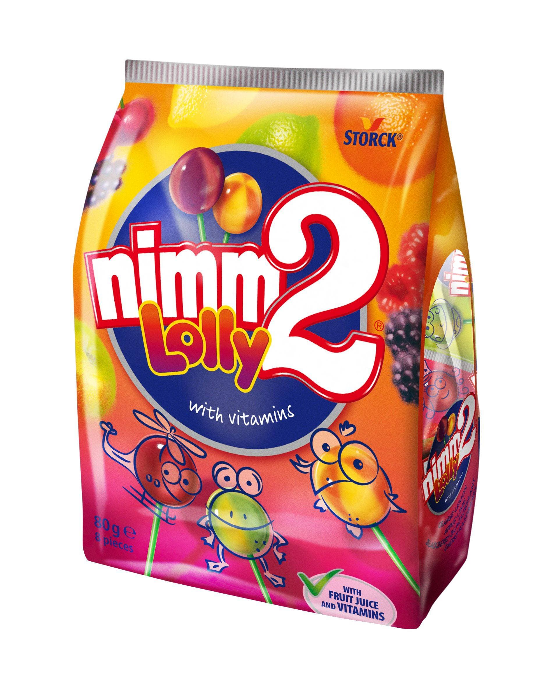 Nimm2 Lolly lízátka s ovocnou příchutí 8ks 80 g