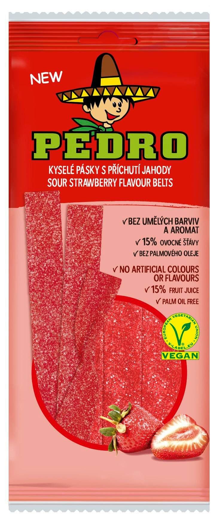 Pedro Kyselé pásky s příchutí jahody 80g