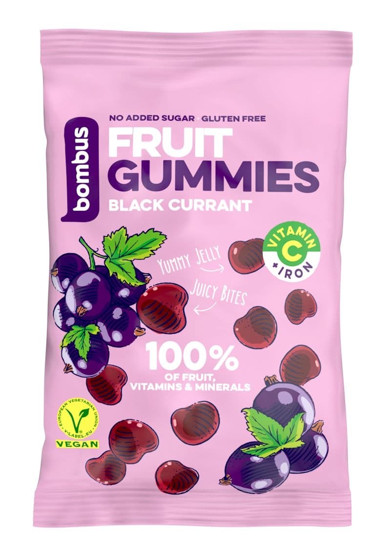 Bombus Fruit energy black currant gummies 35g