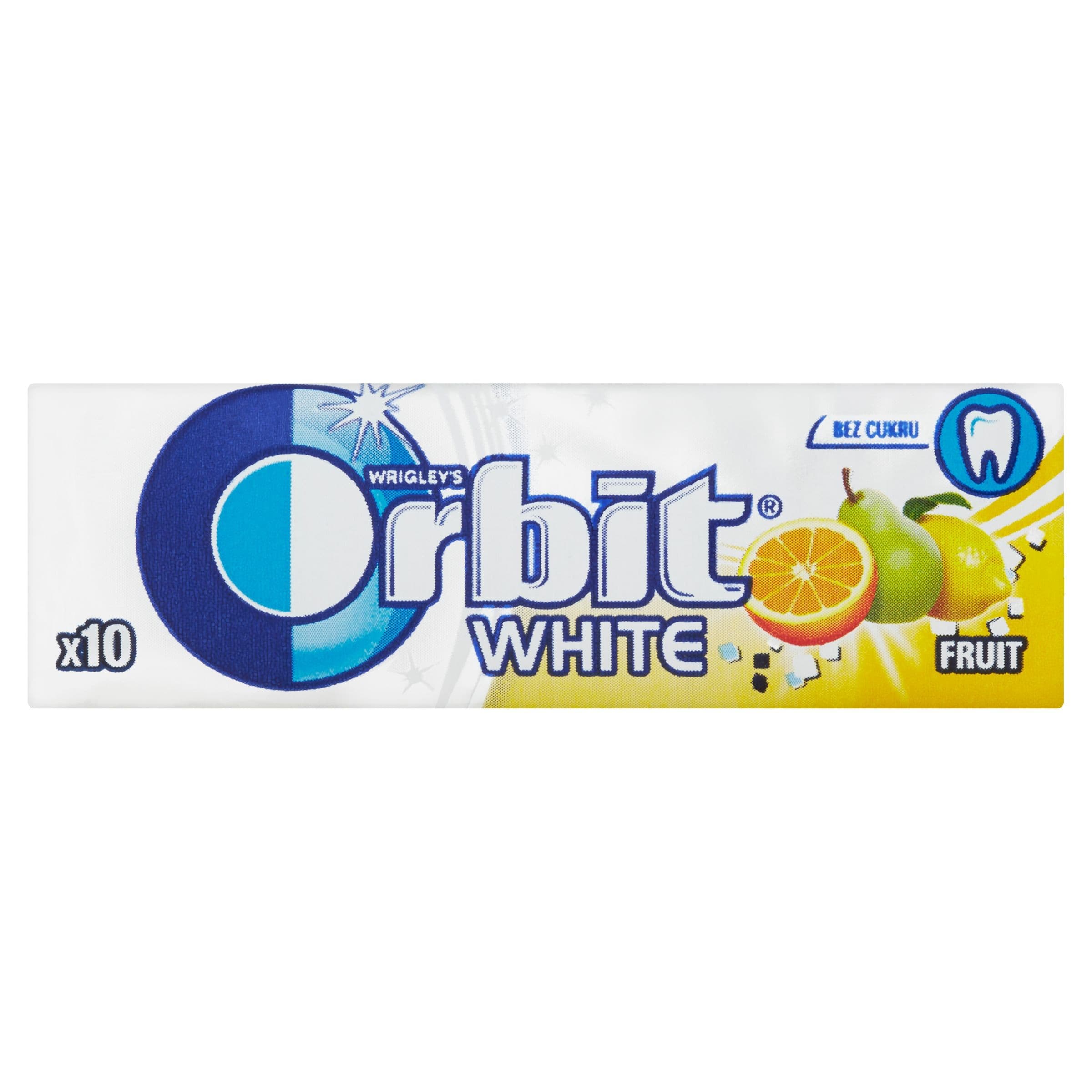Orbit White Fruit dražé 14 g