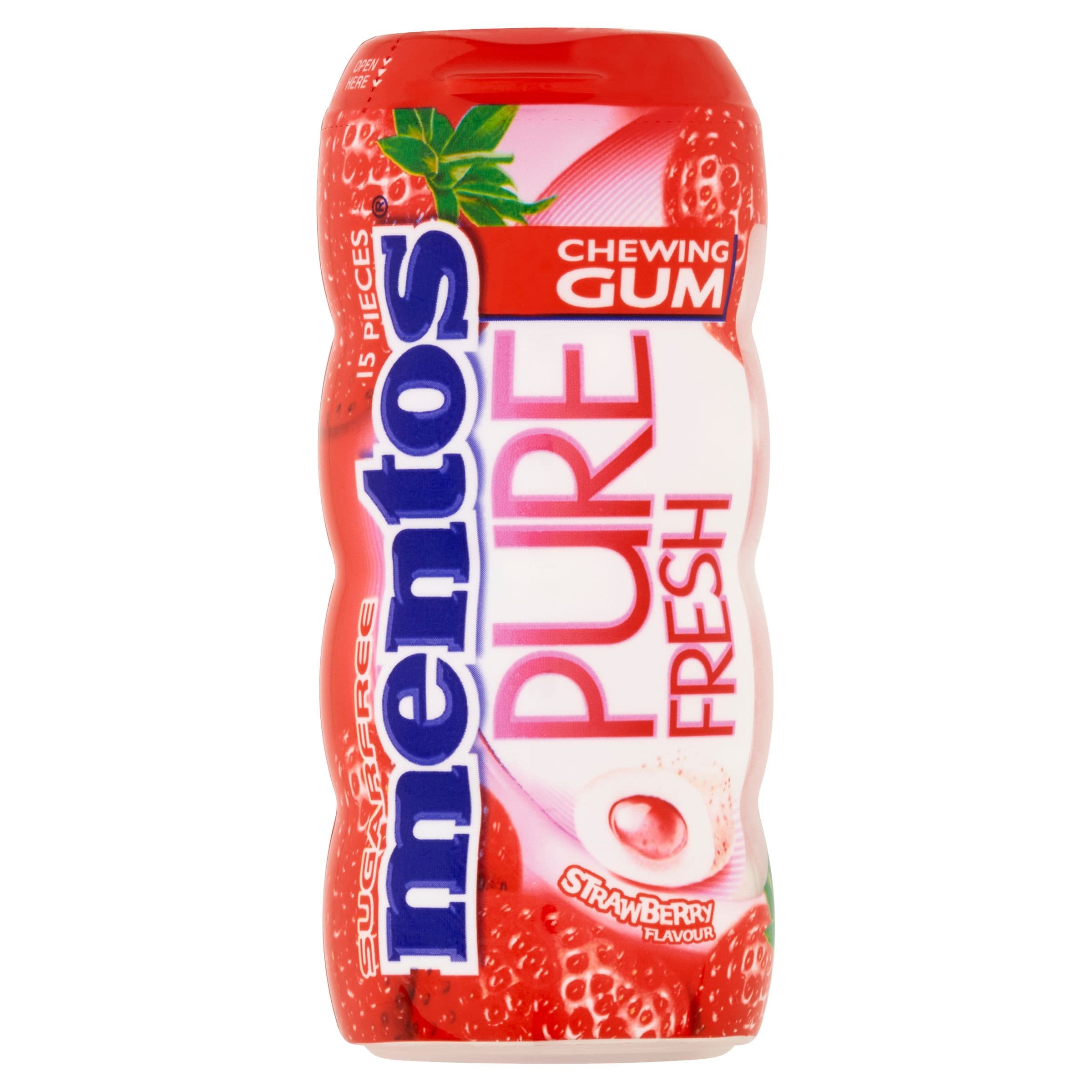 Mentos Pure Fresh žvýkačka s tekutou náplní s jahodovou příchutí 15 ks 30g