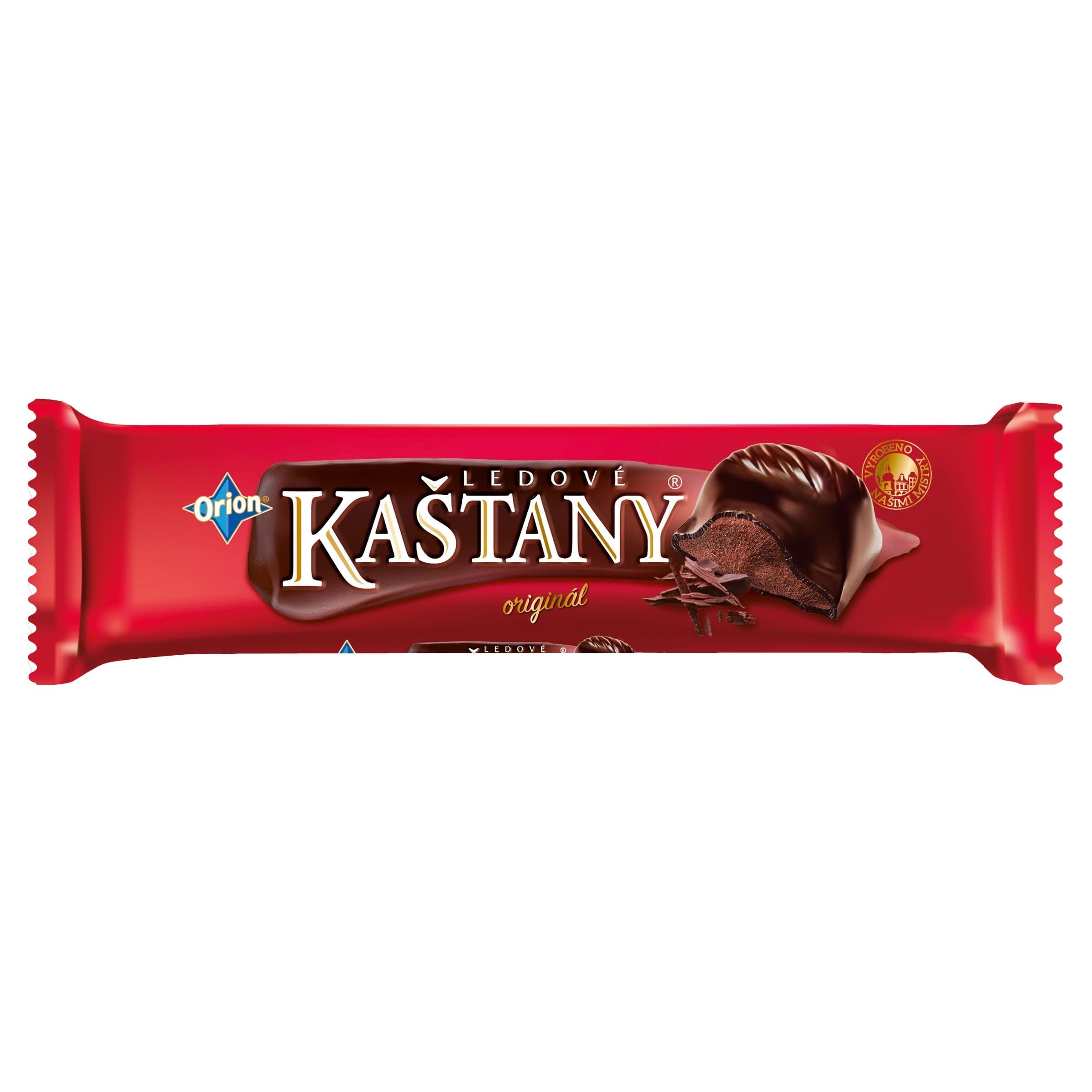 Orion Ledové kaštany Tyčinka v hořké čokoládě s kakaovooříškovou náplní 45 g