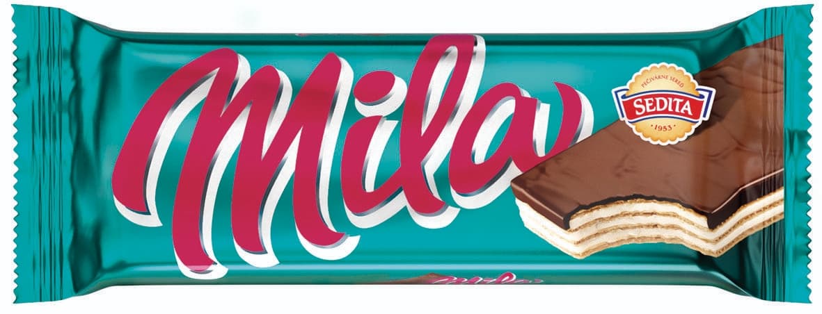 Sedita Mila Oplatky s mléčnou krémovou náplní v kakaové polevě 50g