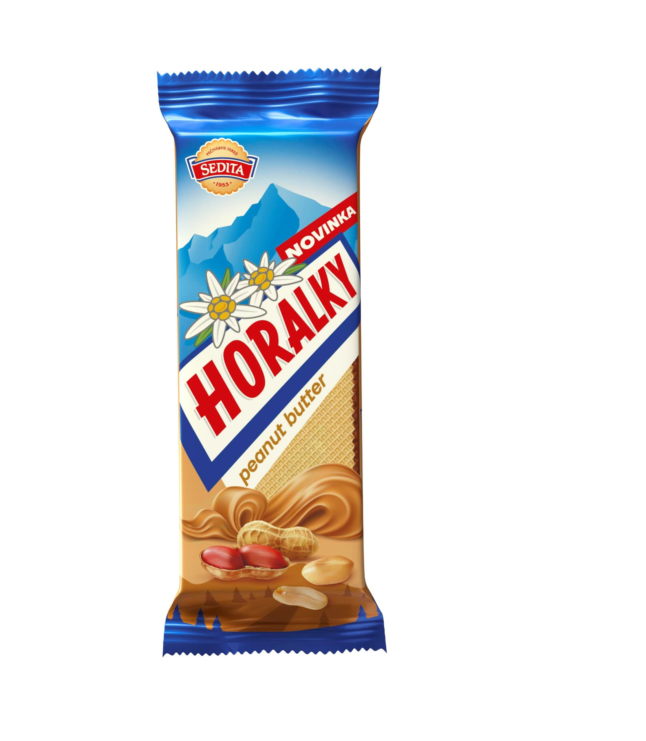 Sedita Horalky Peanut Butter Oplatky s arašídovou krémovou náplní v kakaové polevě 50g