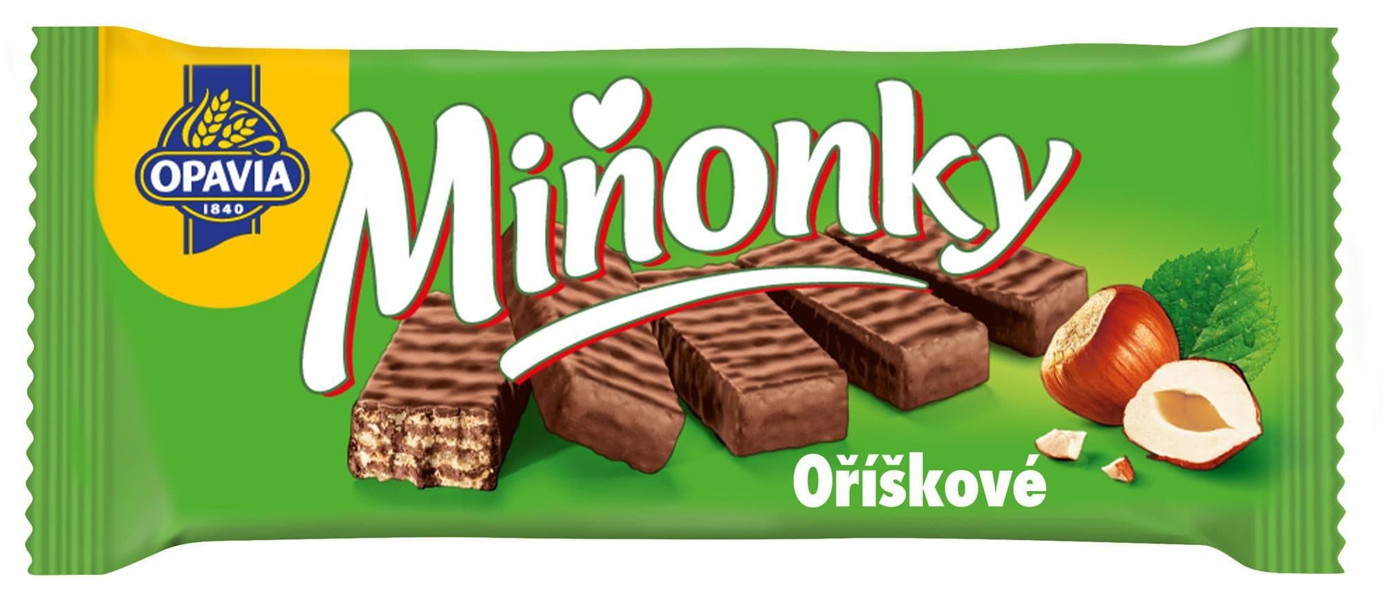 Opavia Miňonky Oříškové oplatky 50g
