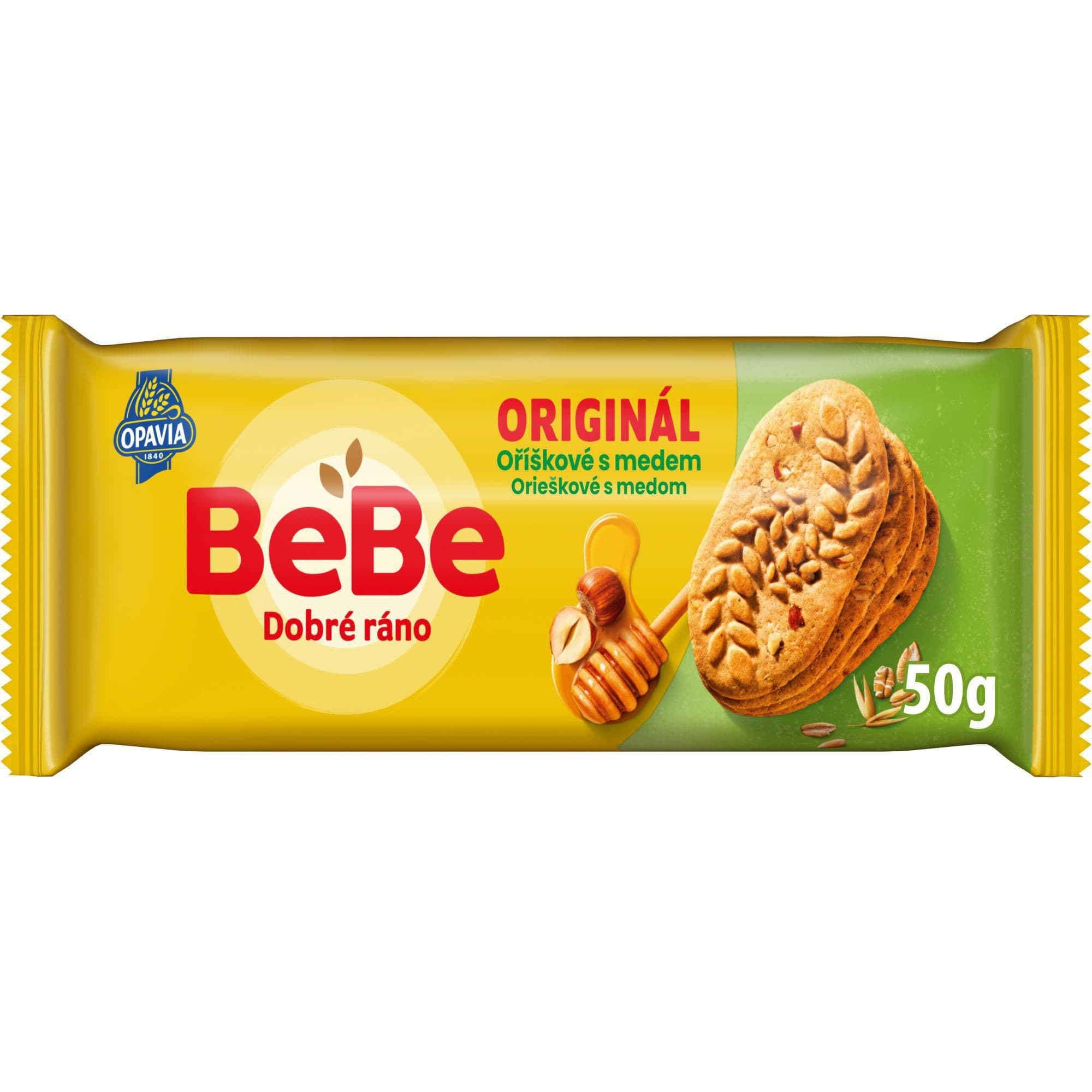 Opavia sušenky BeBe Dobré Ráno oříškové s medem 50g