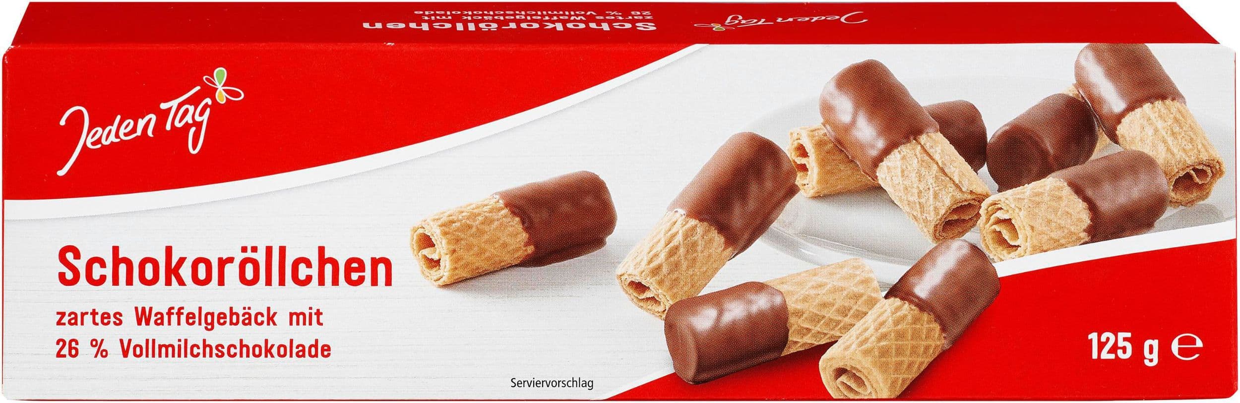 Jeden Tag Vaflové čokoládové trubičky 125g