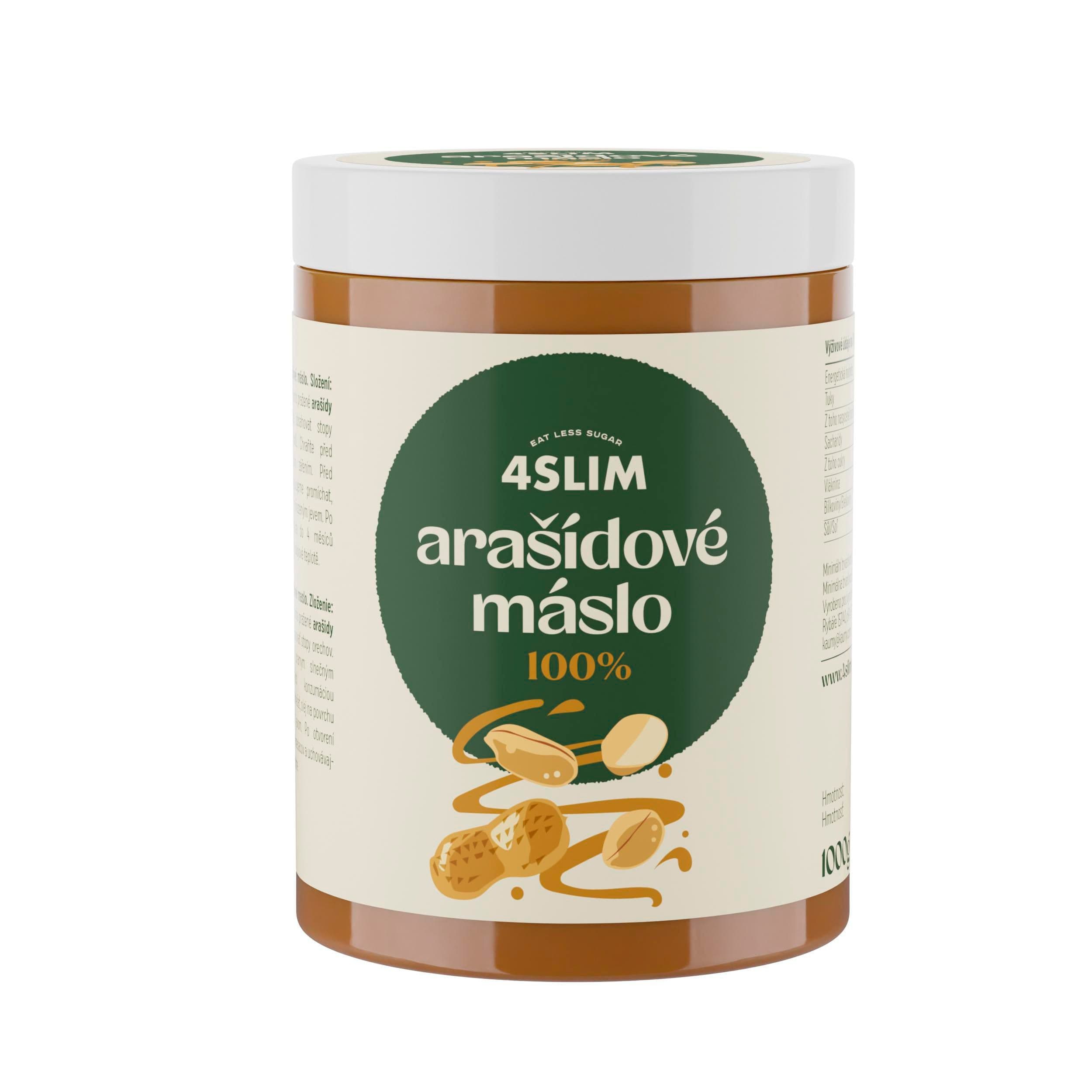 4Slim 100% Arašídové máslo 1kg