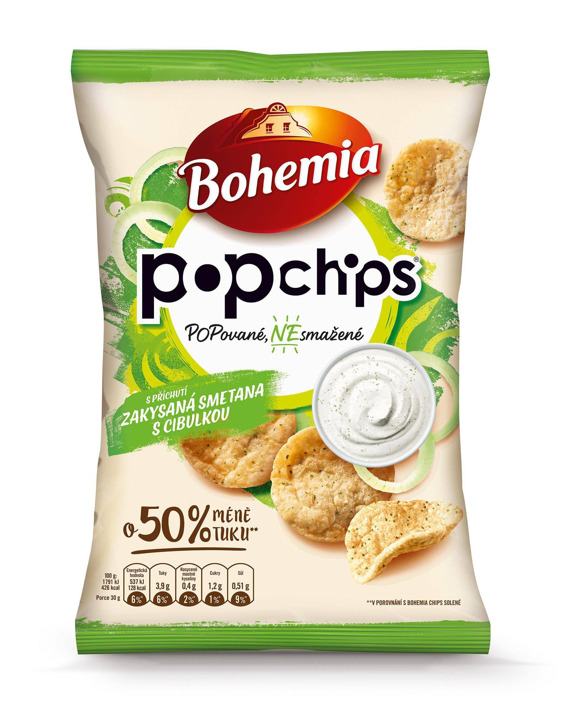 Bohemia PopChips Zakysaná smetana s cibulkou 65g