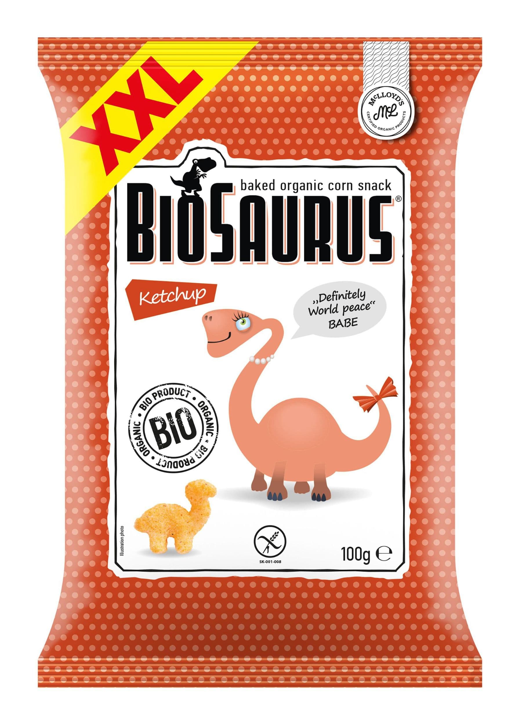 Extrudo BIO snack Biosaurus ketchup babe XXL 100 g