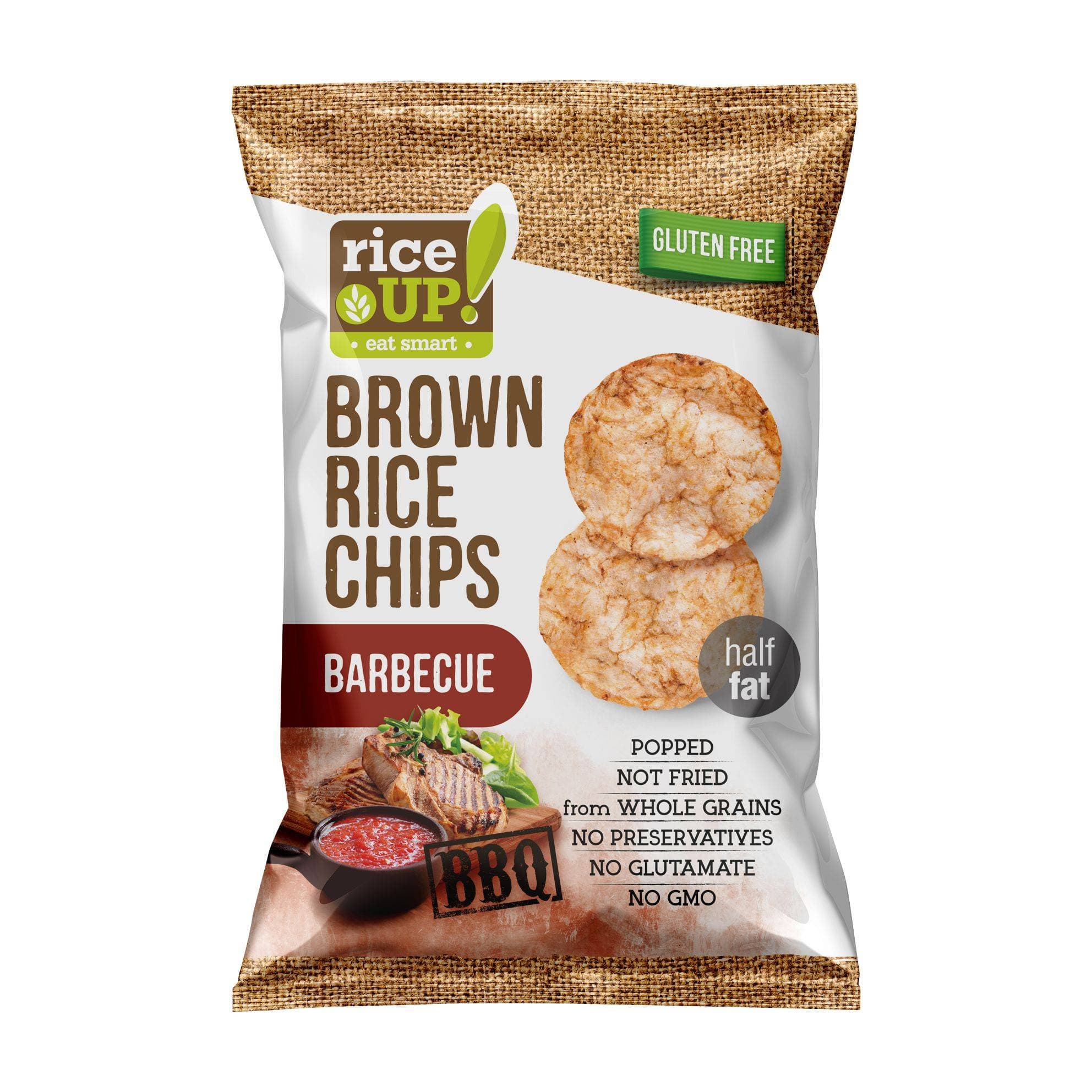 Rice Up Rýžové chipsy barbecue 60g
