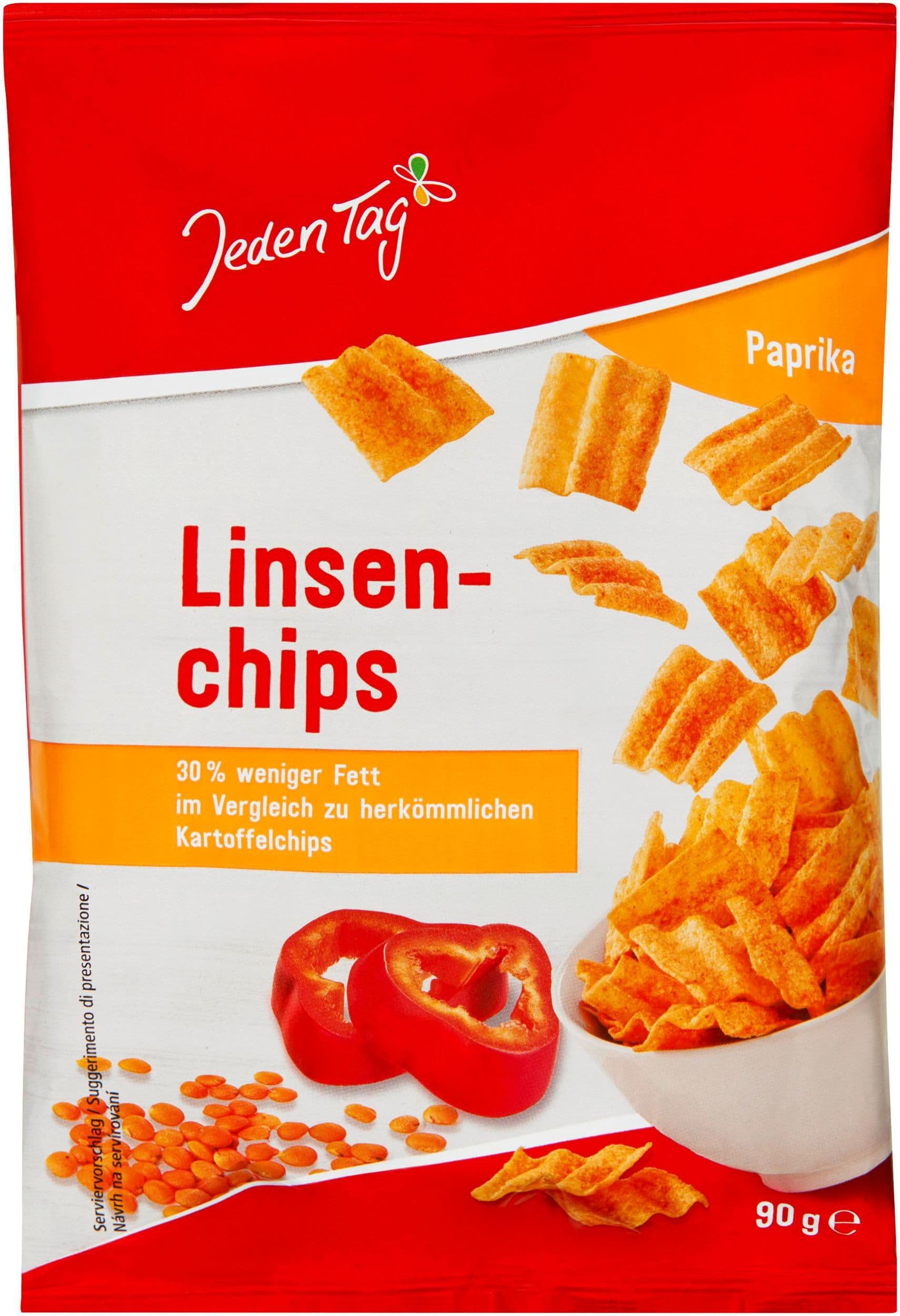 Jeden Tag Čočkový snack s příchutí papriky 90g