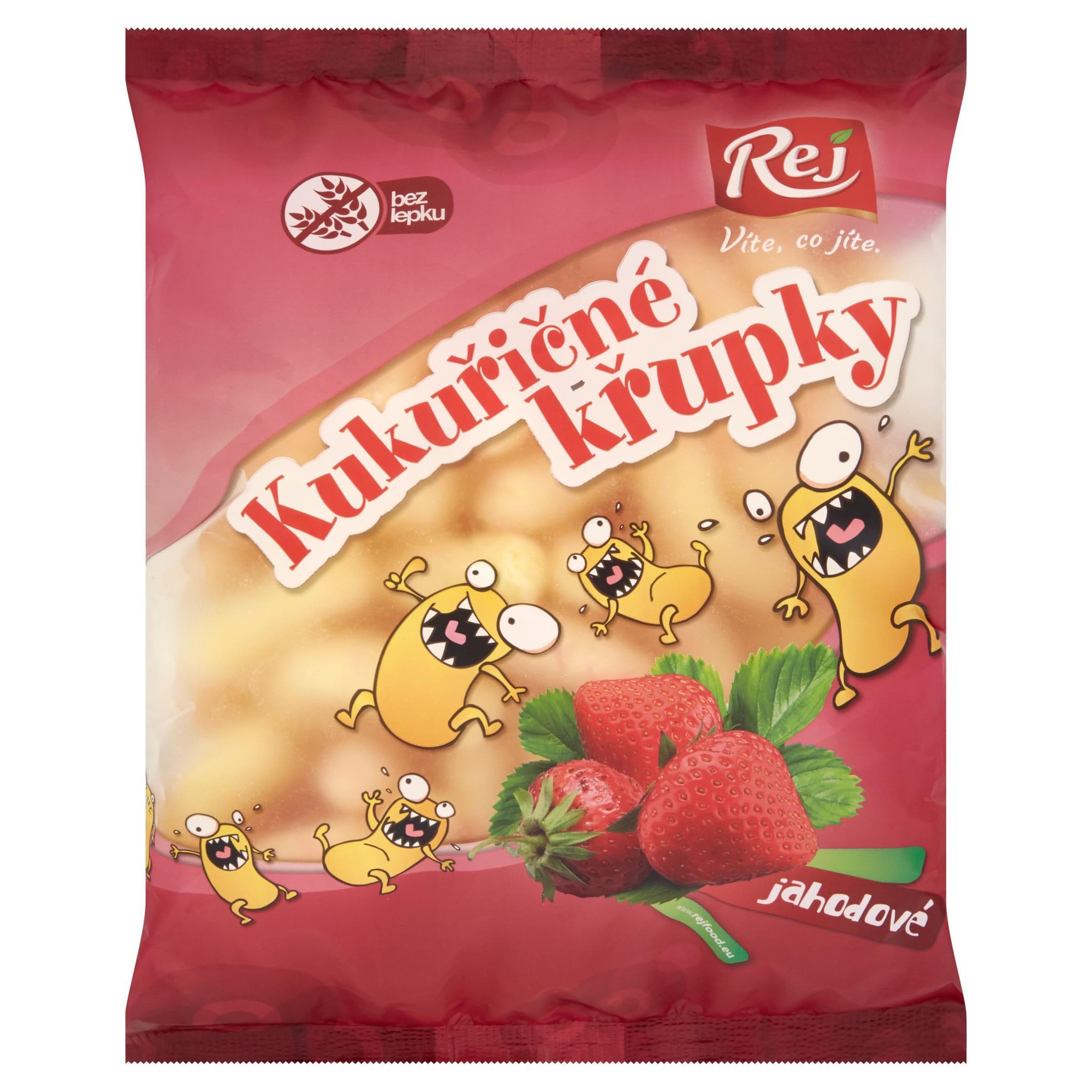 Rej Kukuřičné křupky jahodové 90 g