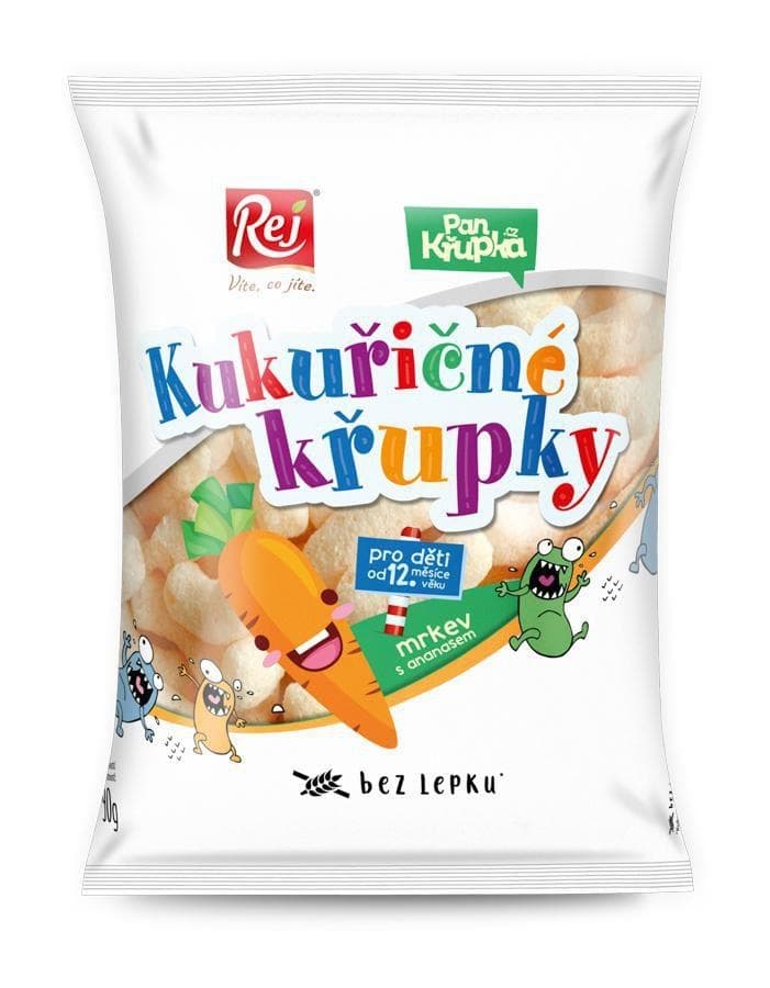 Pan Křupka Křupky kukuřičné mrkvové s ananasem 40g