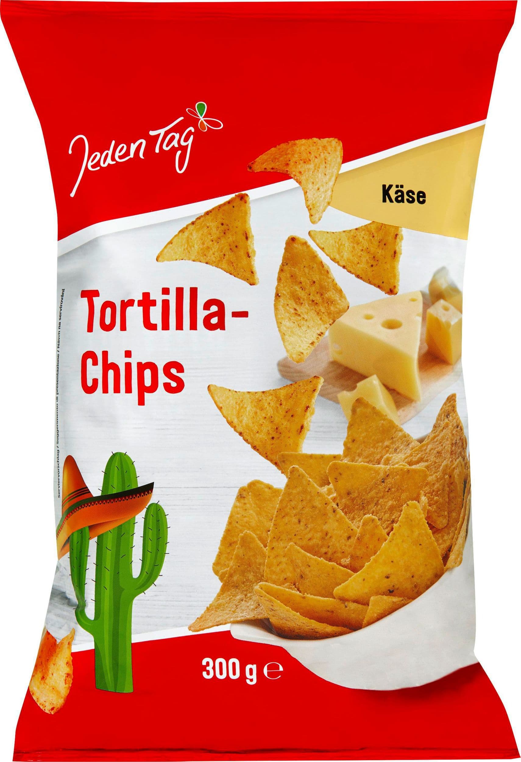 Jeden Tag Tortilla chips sýrové 300g