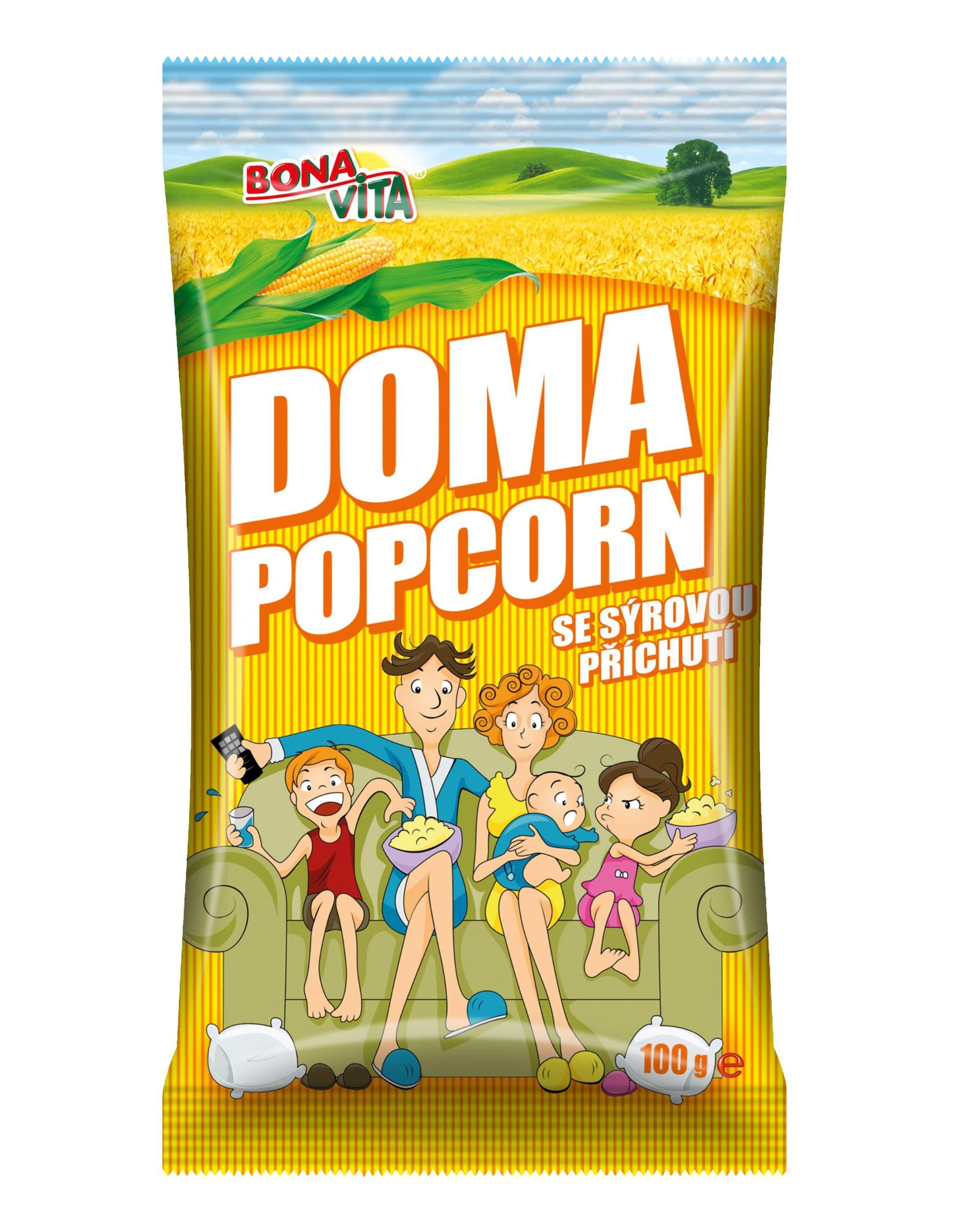 Bona Vita Doma popcorn se sýrovou příchutí 100 g