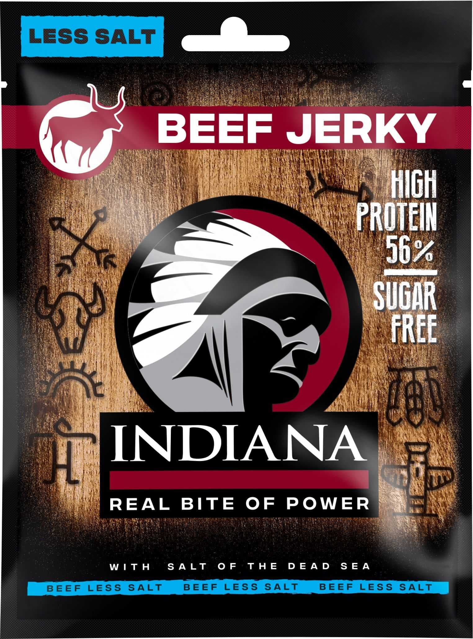 Indiana Jerky beef (hovězí) less salt 25 g