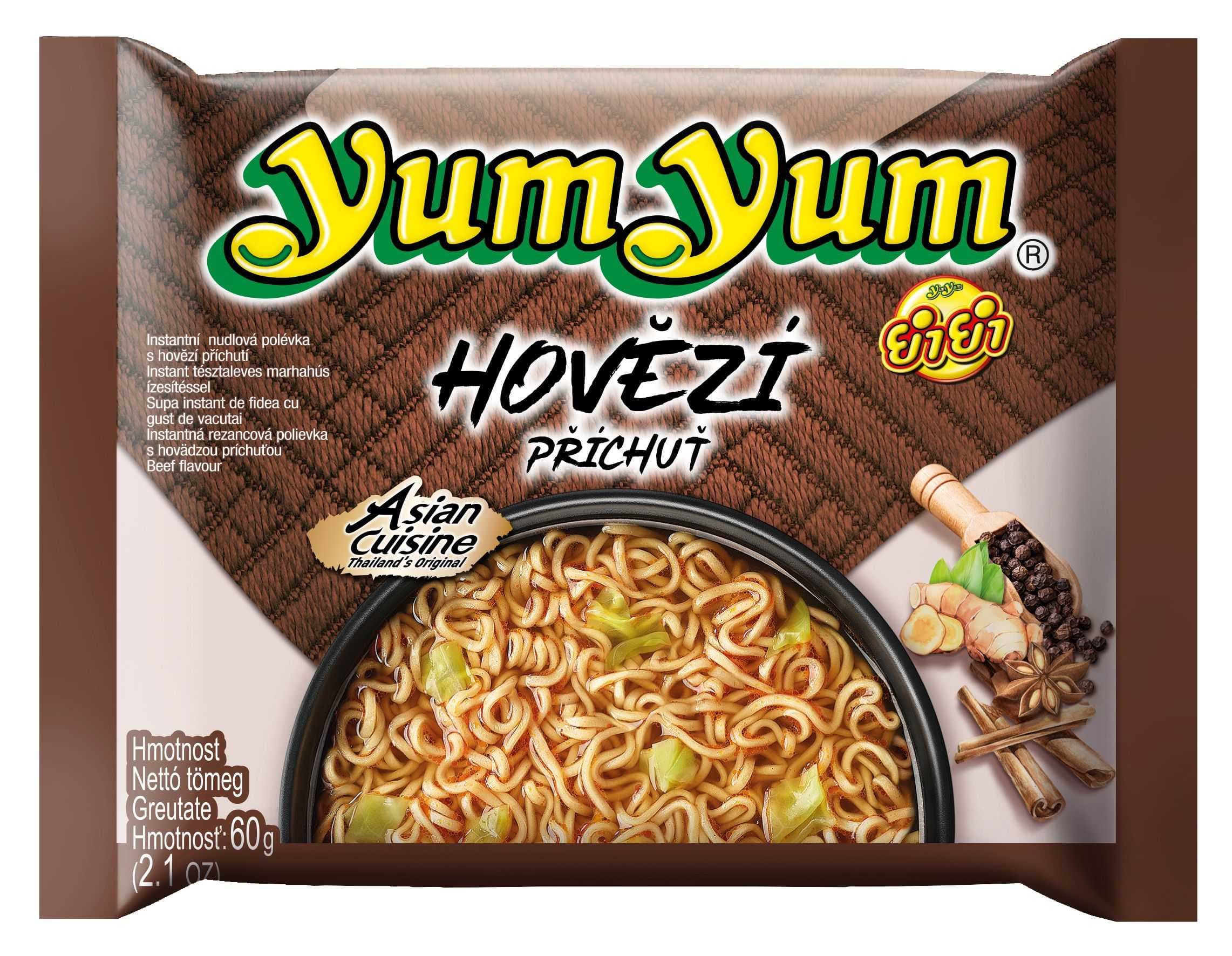 Yum Yum Instantní nudlová polévka s hovězí příchutí 60 g