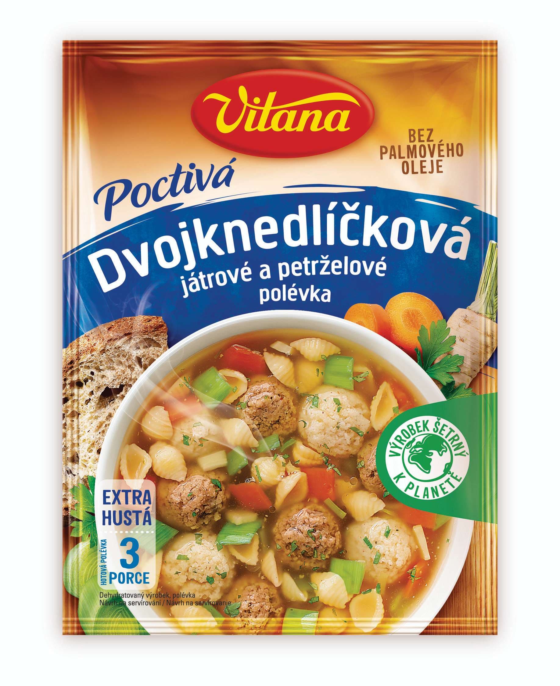 Vitana Poctivá polévka dvojknedlíčková játrové a petrželové 82g