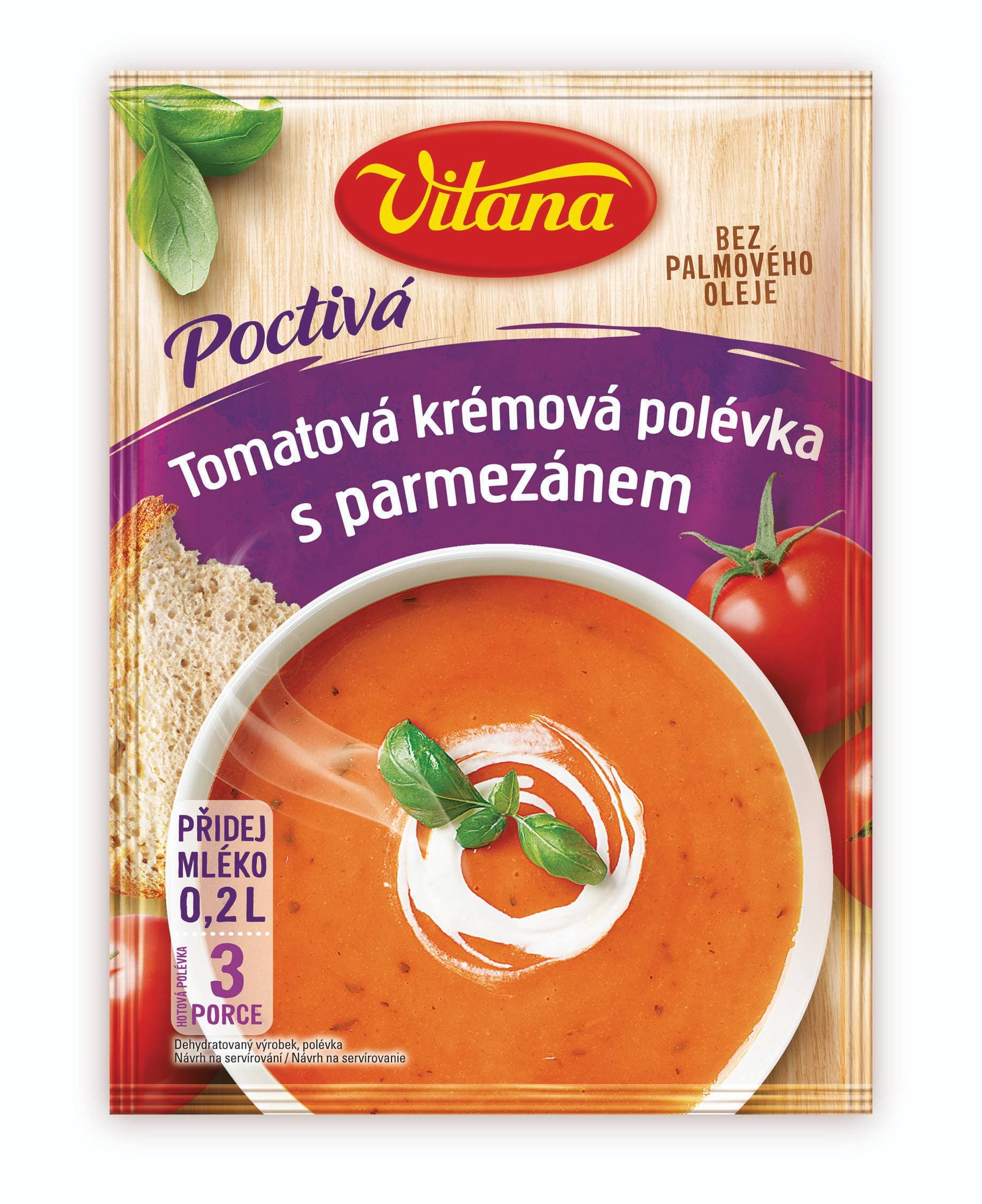 Vitana Tomatová krémová polévka s parmezánem 77 g