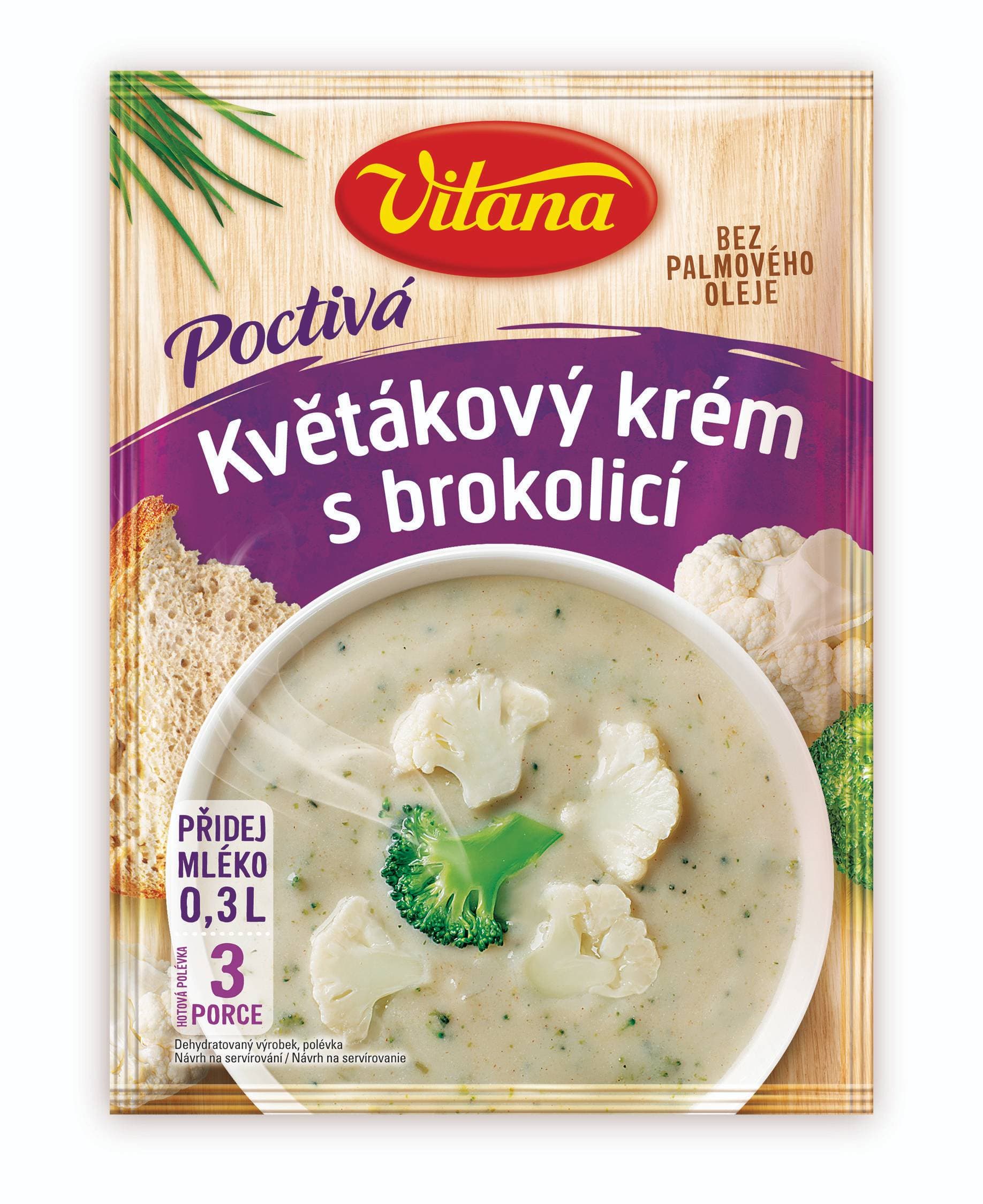 Vitana Poctivá Květákový krém s brokolicí 74g
