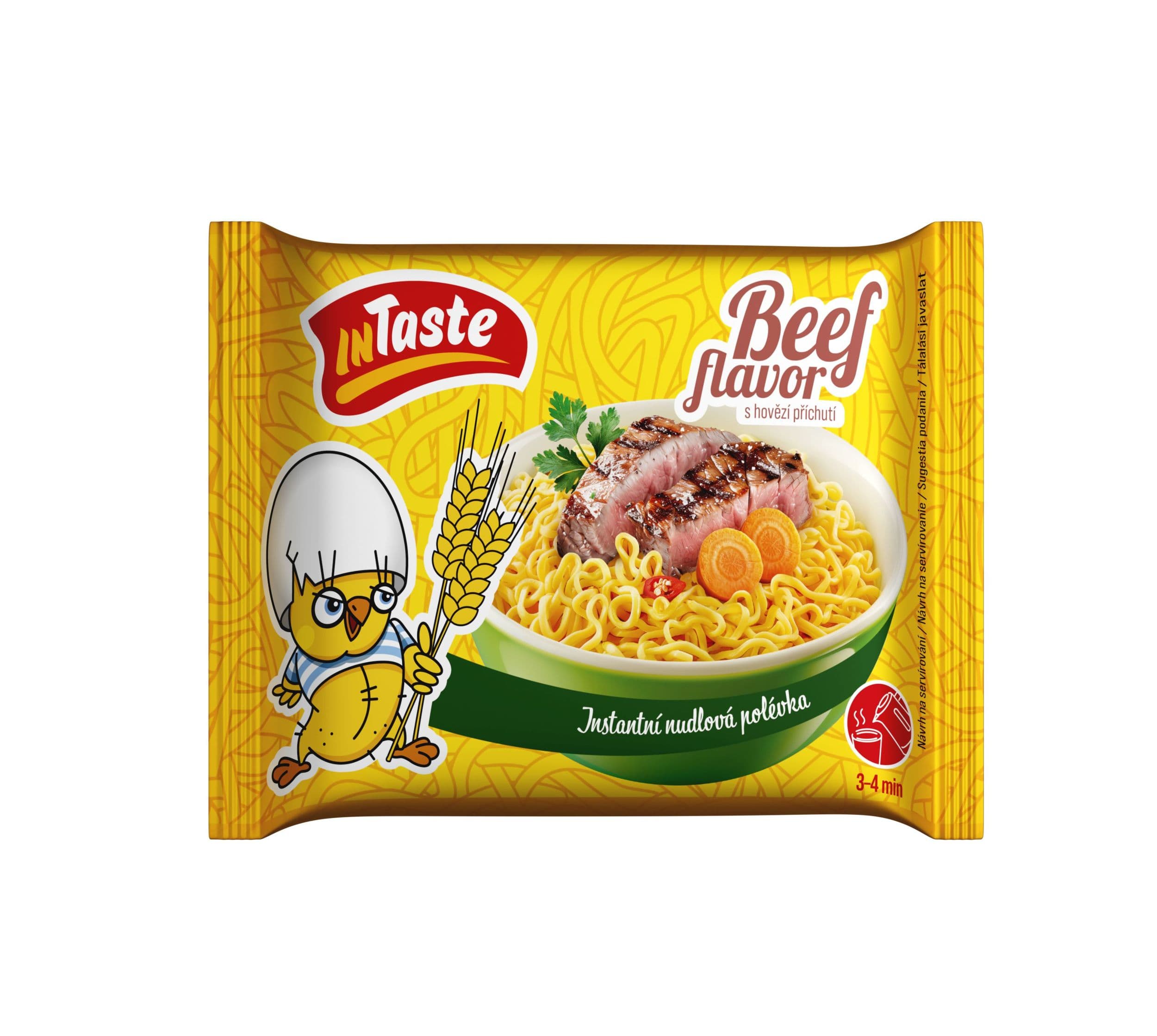 InTaste Quality Hovězí instantní nudlová polévka 65 g