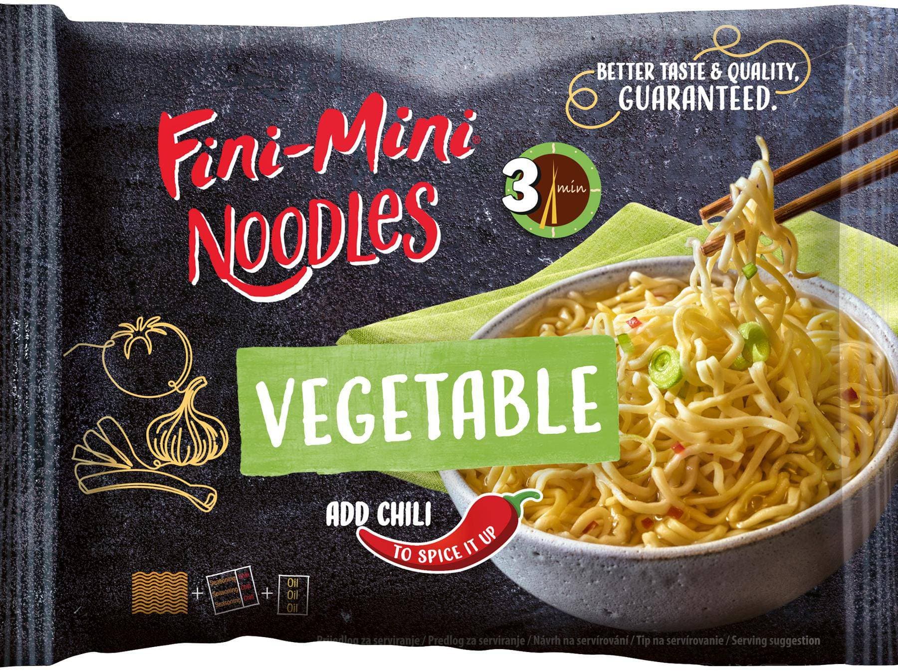 Podravka Fini-Mini Noodles Instantní polévka zeleninová 75g