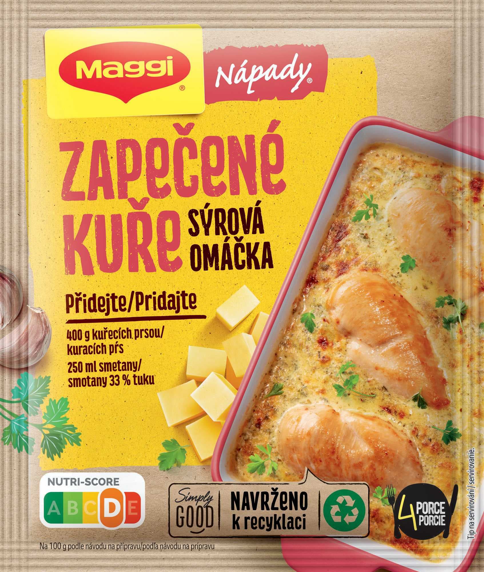 Maggi Nápady Zapečené kuře se čtyřmi druhy sýrů sáček 32 g