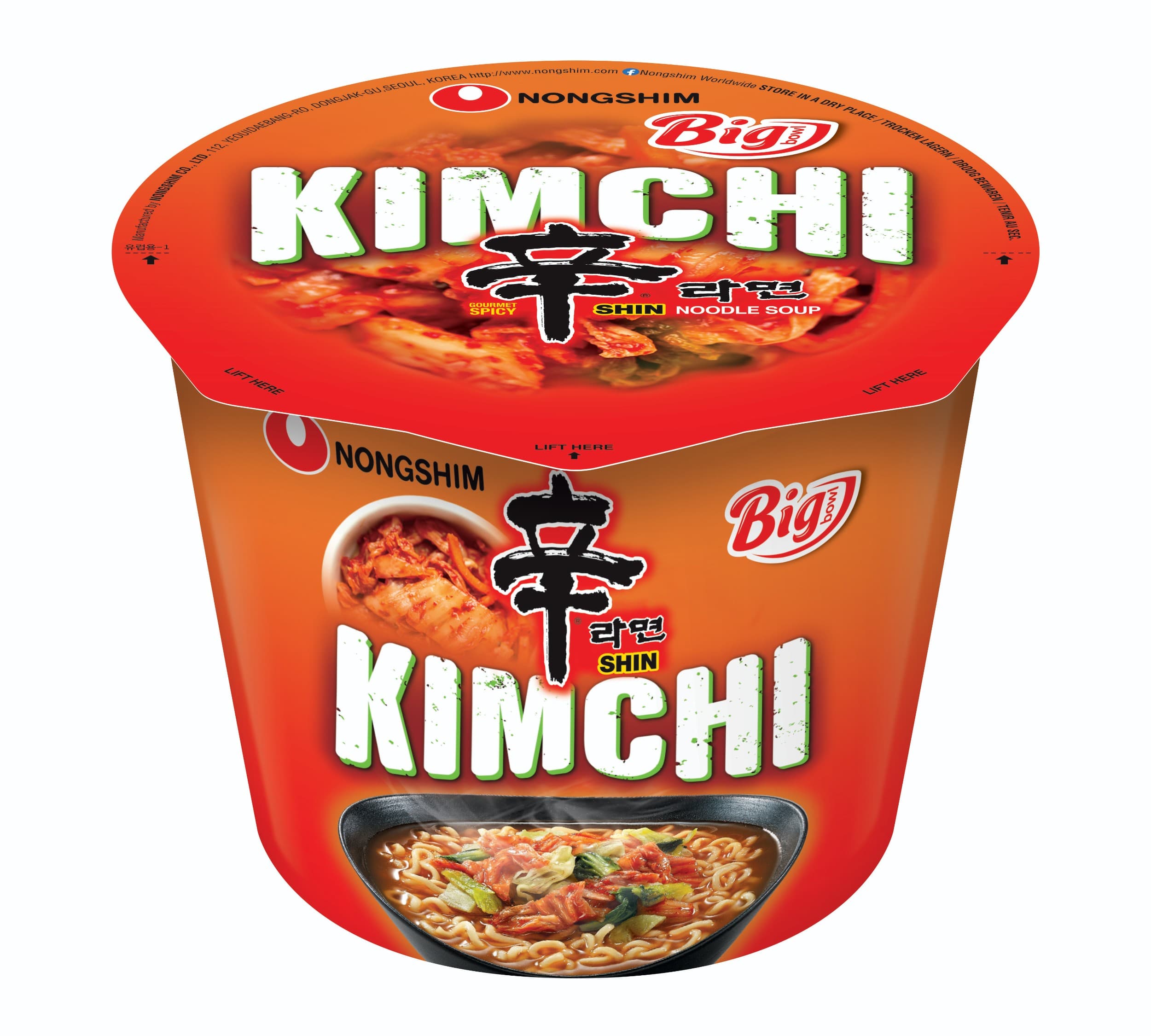 Nongshim Big Bowl Kimchi Flavour 112g