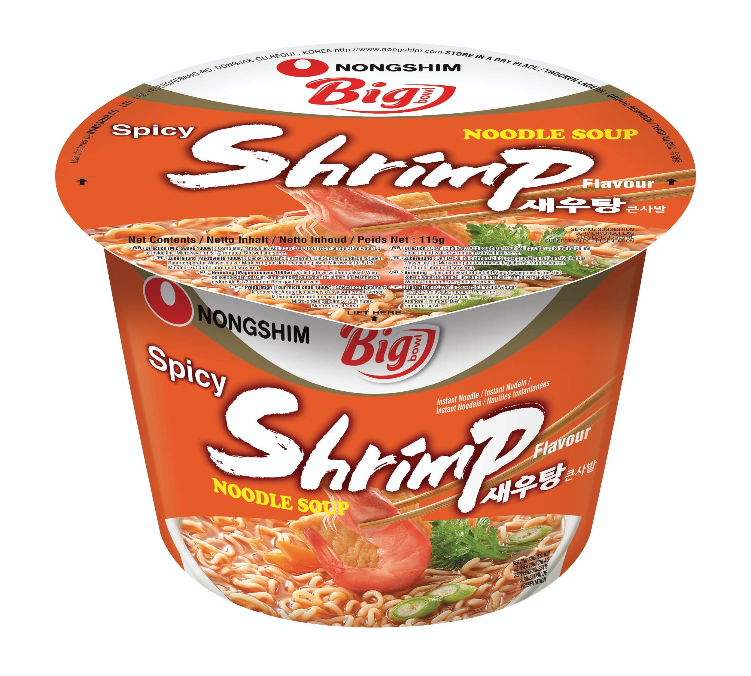 Nongshim Big Bowl Shrimp Flavour 115g