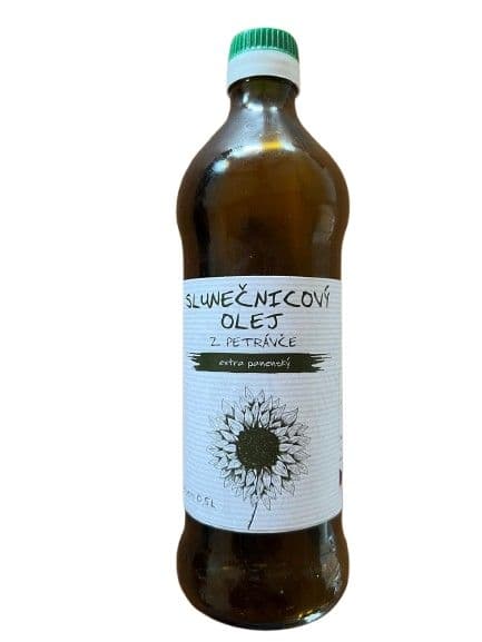 Olejový mlýn Petráveč Slunečnicový olej za studena lisovaný 500 ml