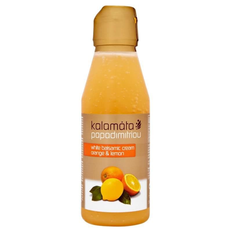 Papadimitriou Kalamata Bílý balsamicový krém s příchutí pomeranče a citrónu 250 ml