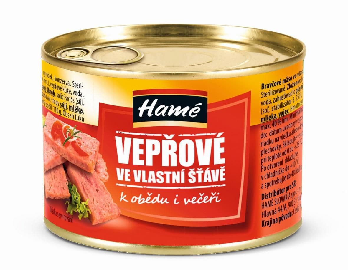Hamé Vepřové maso ve vlastní šťávě 150g