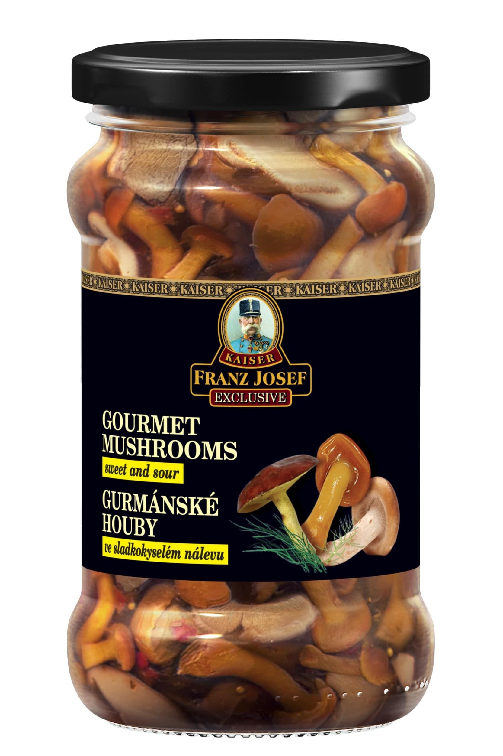 Franz Josef Kaiser Gurmánské houby ve sladkokyselém nálevu 280 g
